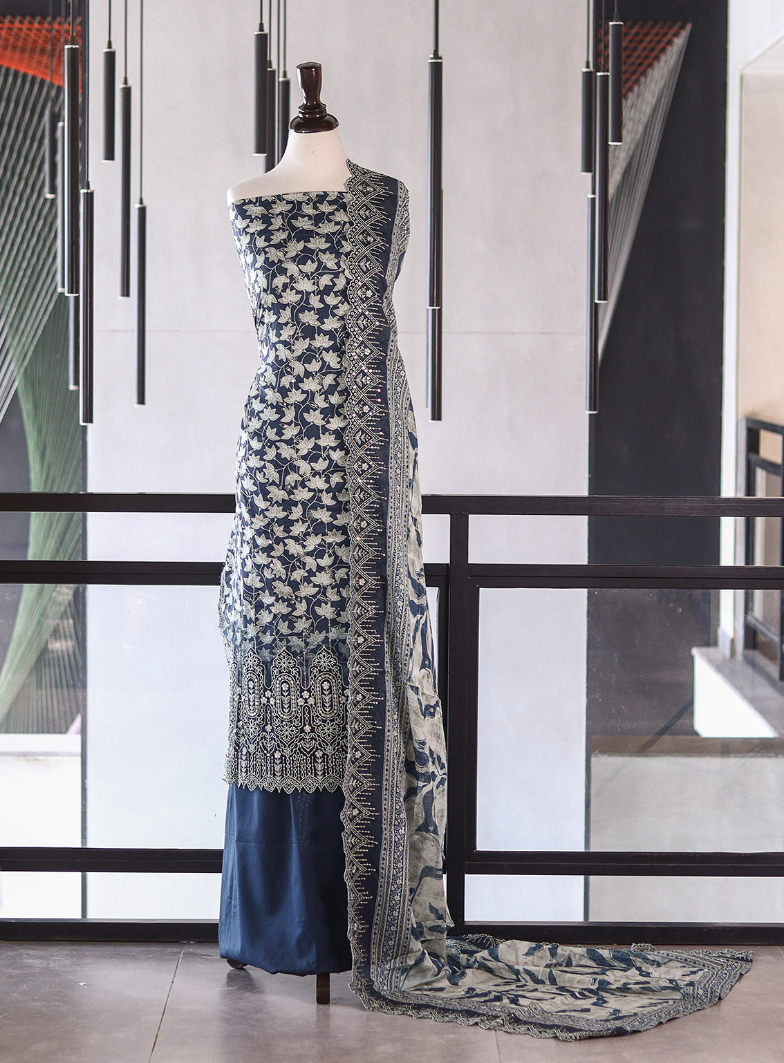 Bin Saeed Digital Embroidered Lawn 3 Piece Unstitched Suits BS26DEL D-806