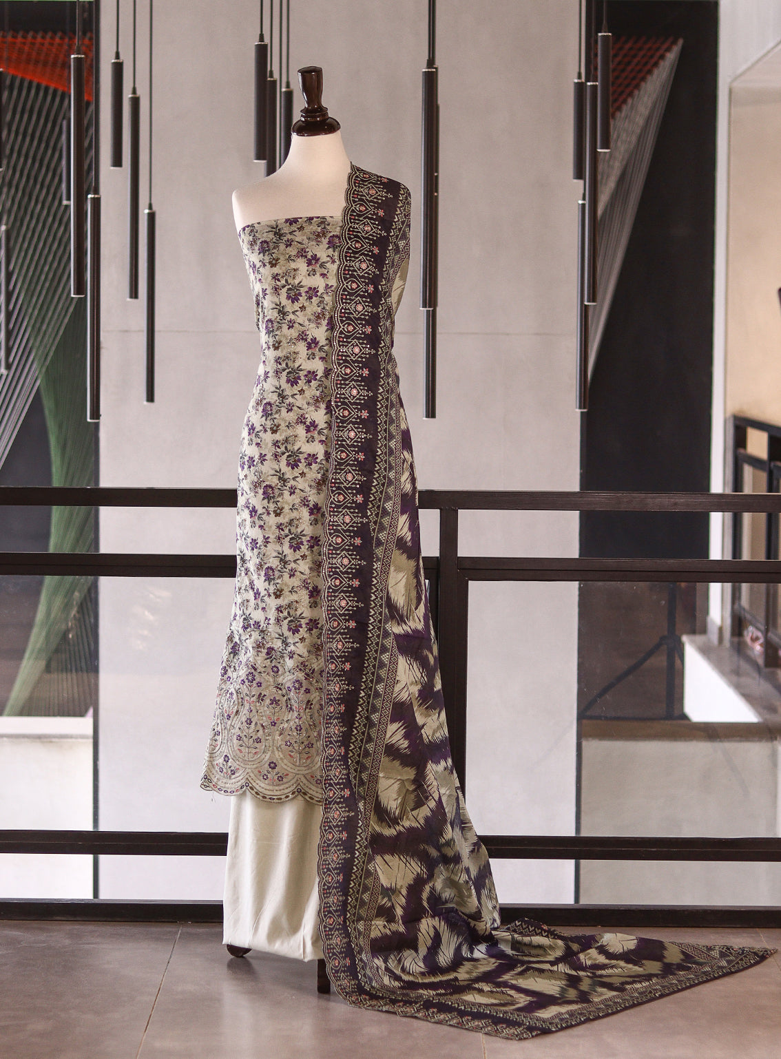 Bin Saeed Digital Embroidered Lawn 3 Piece Unstitched Suits BS26DEL D-809