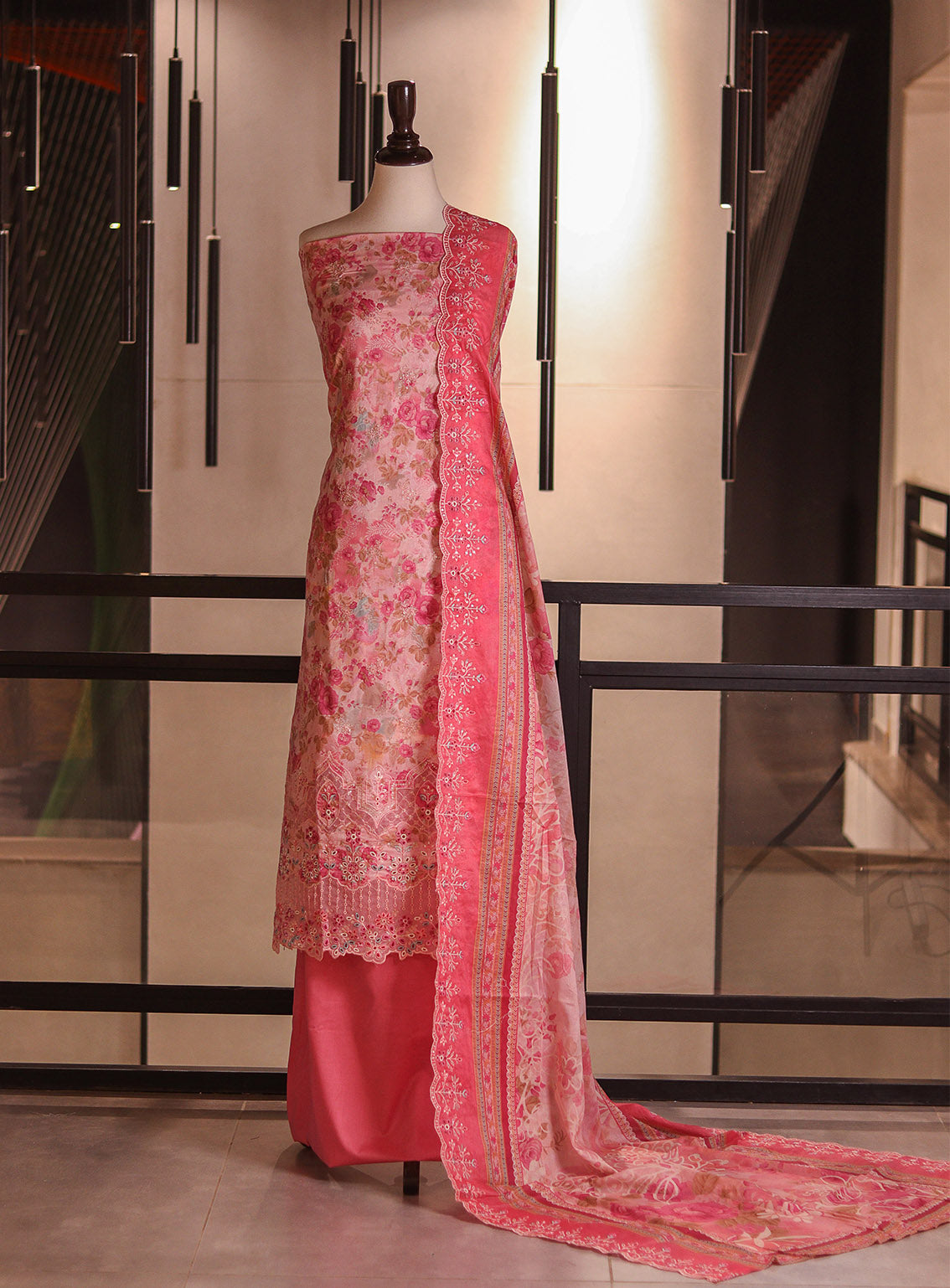 Bin Saeed Digital Embroidered Lawn 3 Piece Unstitched Suits BS26DEL D-980