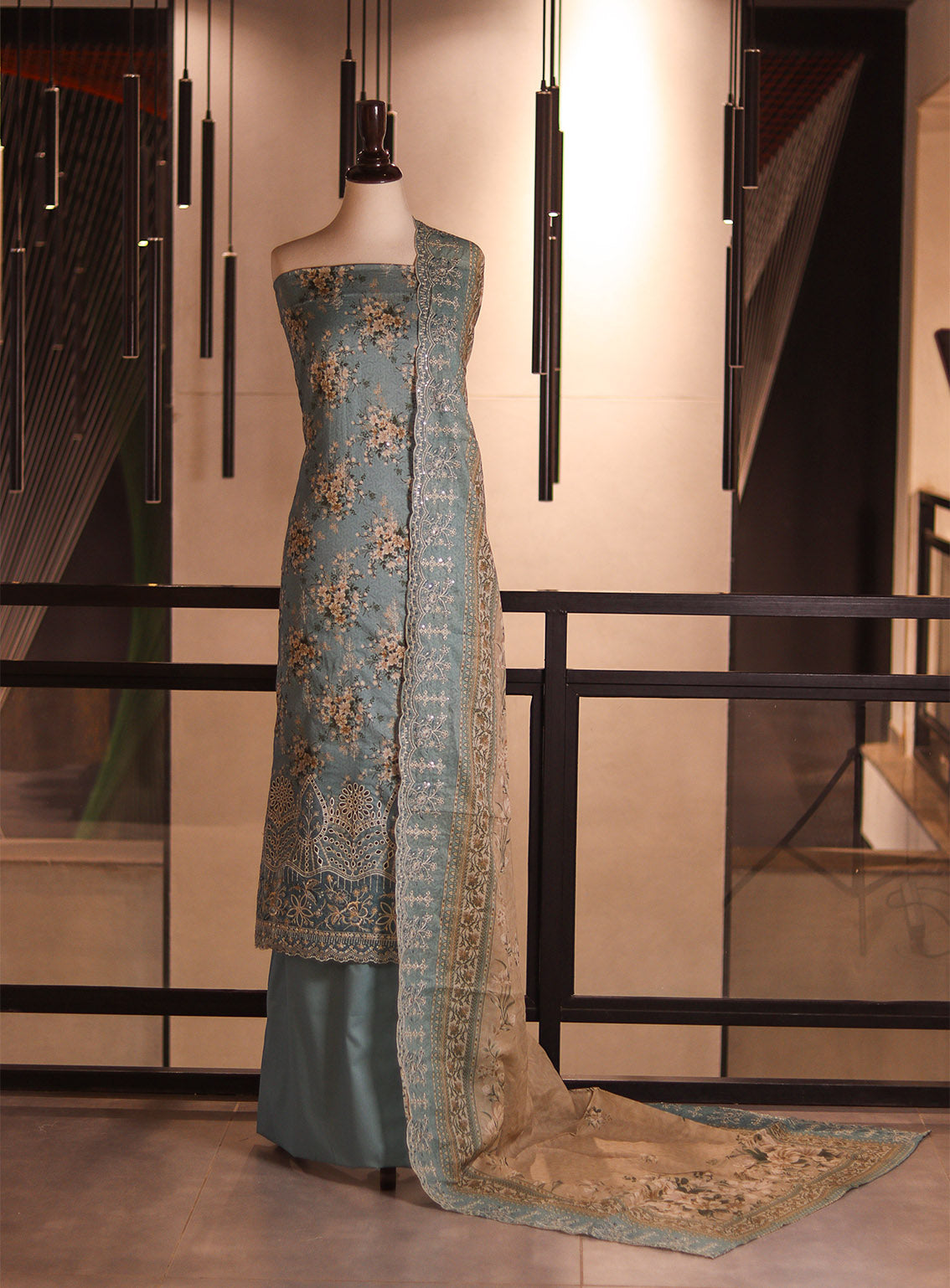 Bin Saeed Digital Embroidered Lawn 3 Piece Unstitched Suits BS26DEL D-988
