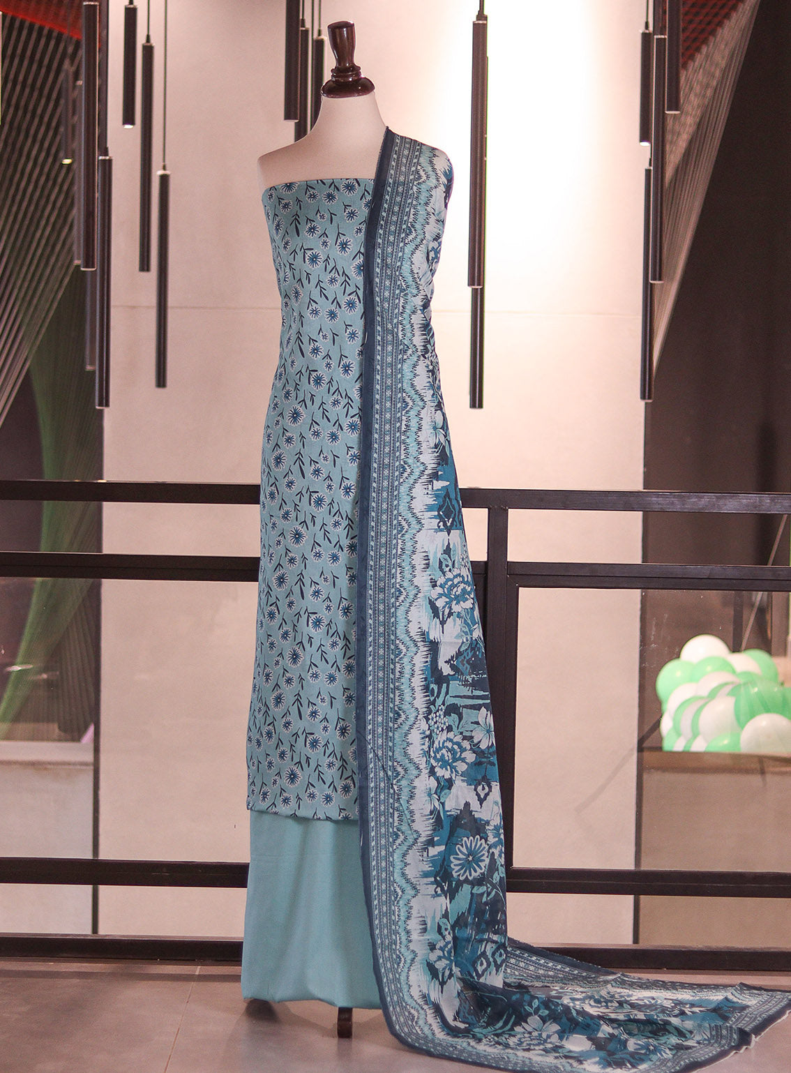Bin Saeed Digital Printed Cotton 3 Piece Unstitched Suit BS26DPL D-024