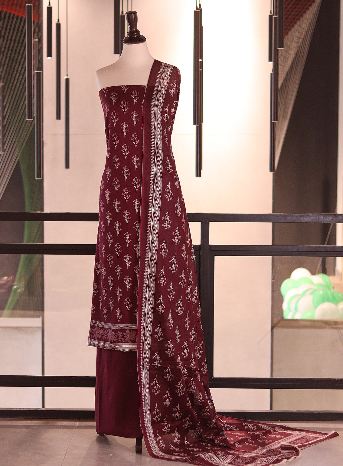 Bin Saeed Digital Printed Cotton 3 Piece Unstitched Suit BS26DPL D-114