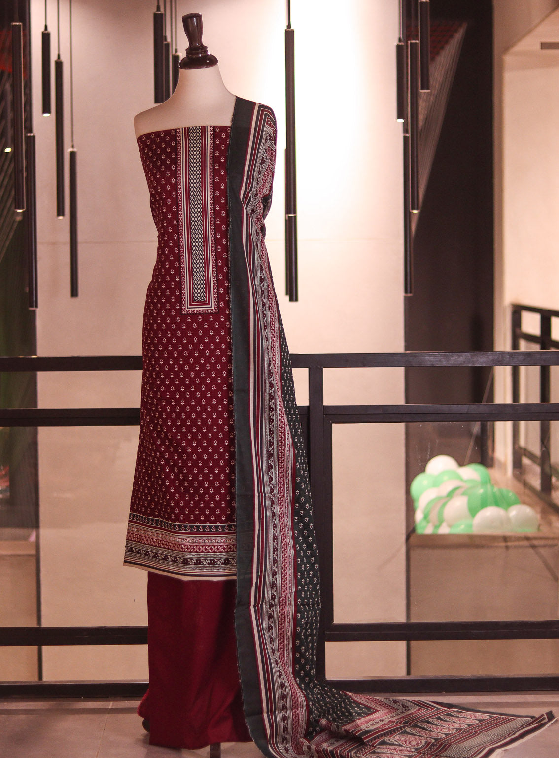 Bin Saeed Digital Printed Cotton 3 Piece Unstitched Suit BS26DPL D-115