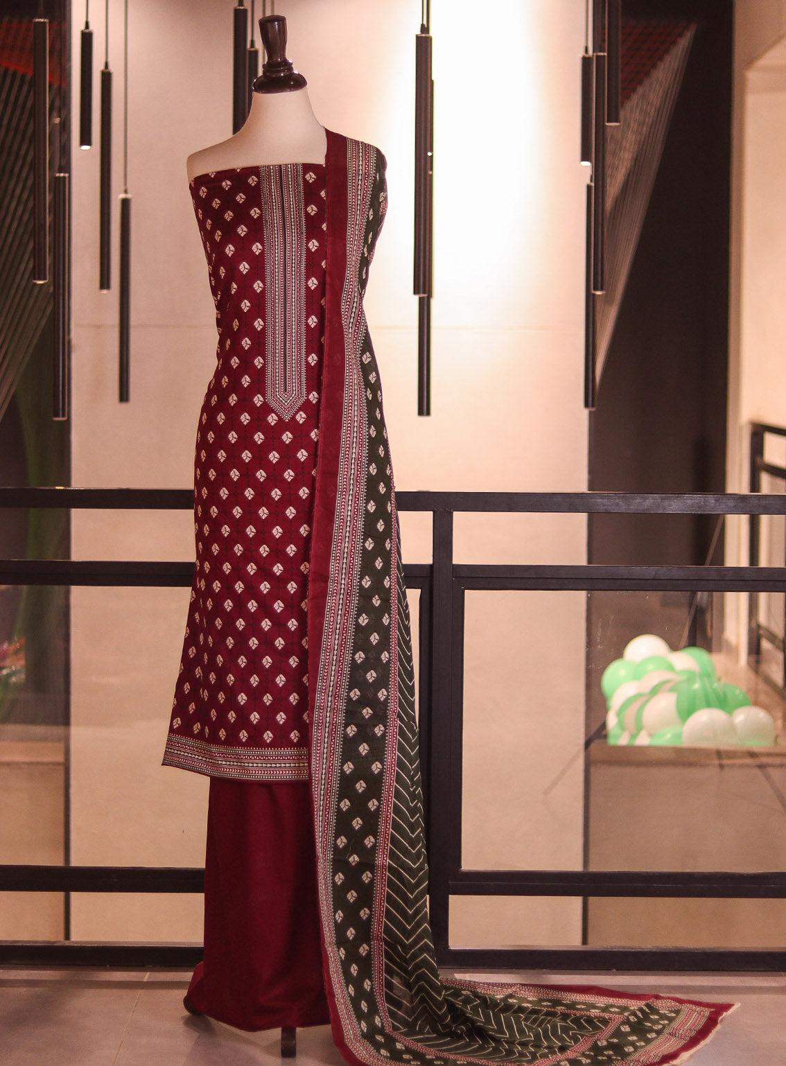 Bin Saeed Digital Printed Cotton 3 Piece Unstitched Suit BS26DPL D-118