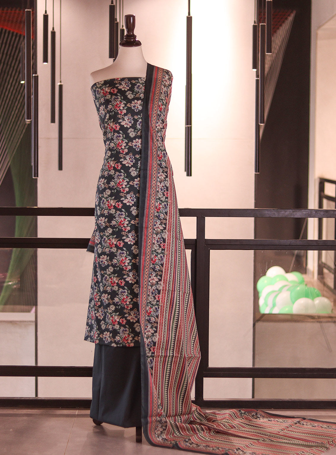 Bin Saeed Digital Printed Cotton 3 Piece Unstitched Suit BS26DPL D-ALL01-GNML