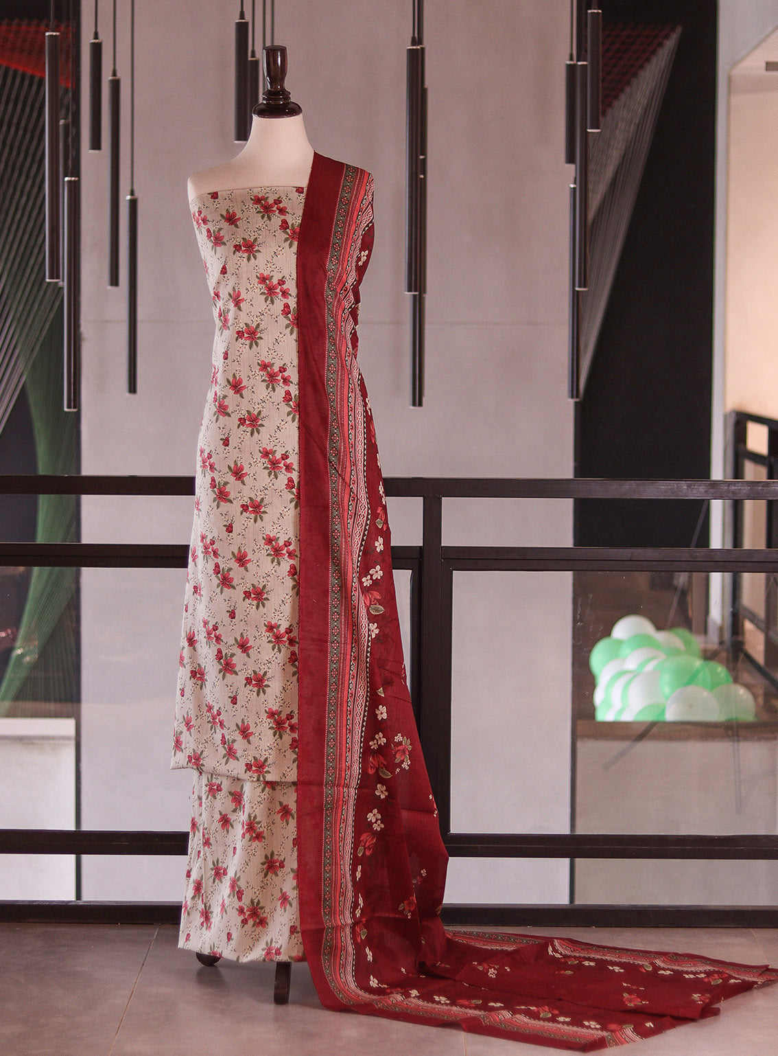 Bin Saeed Digital Printed Cotton 3 Piece Unstitched Suit BS26DPL D-ALL11