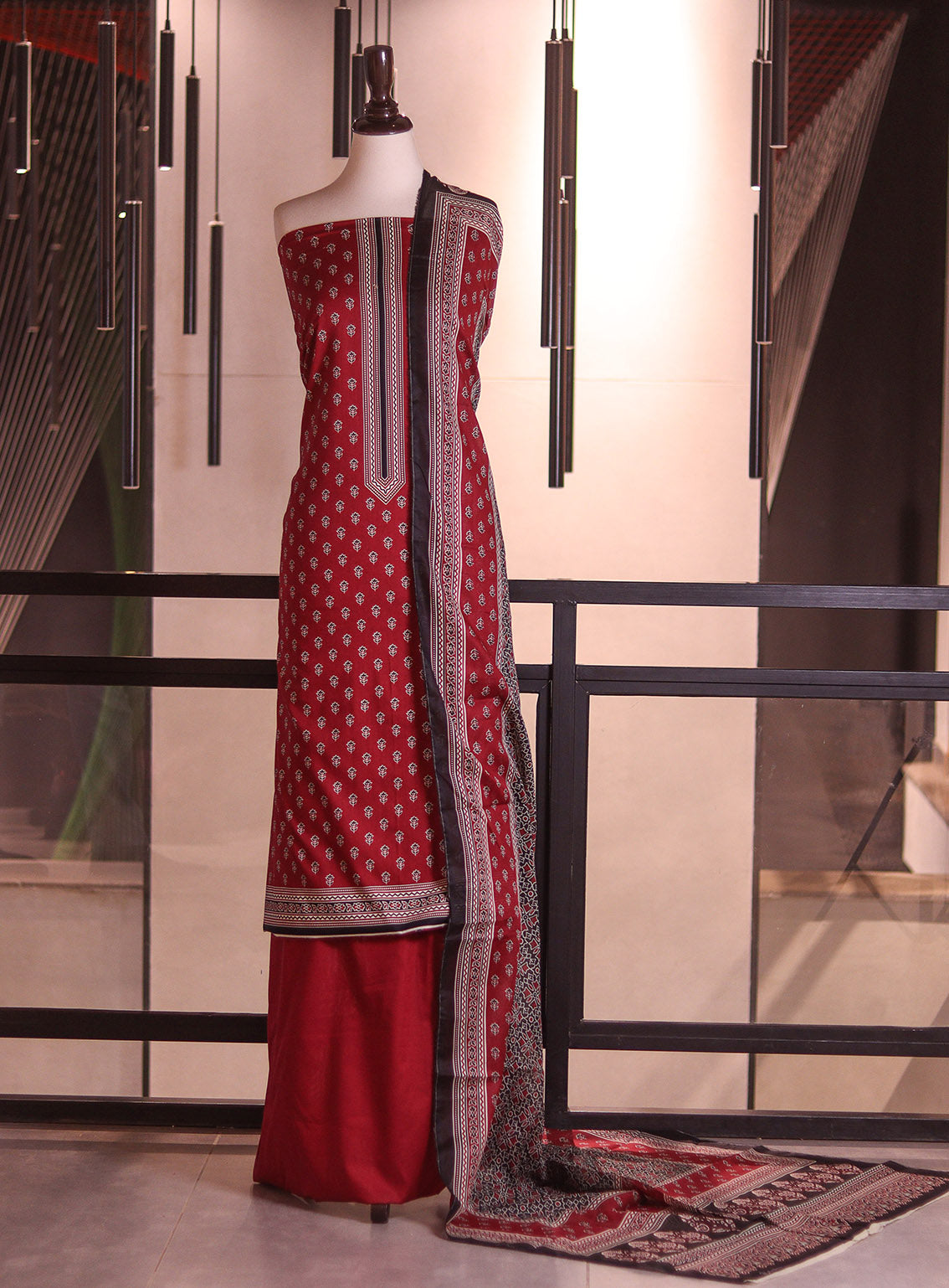 Bin Saeed Digital Printed Cotton 3 Piece Unstitched Suits BS26DPL D-133 MN