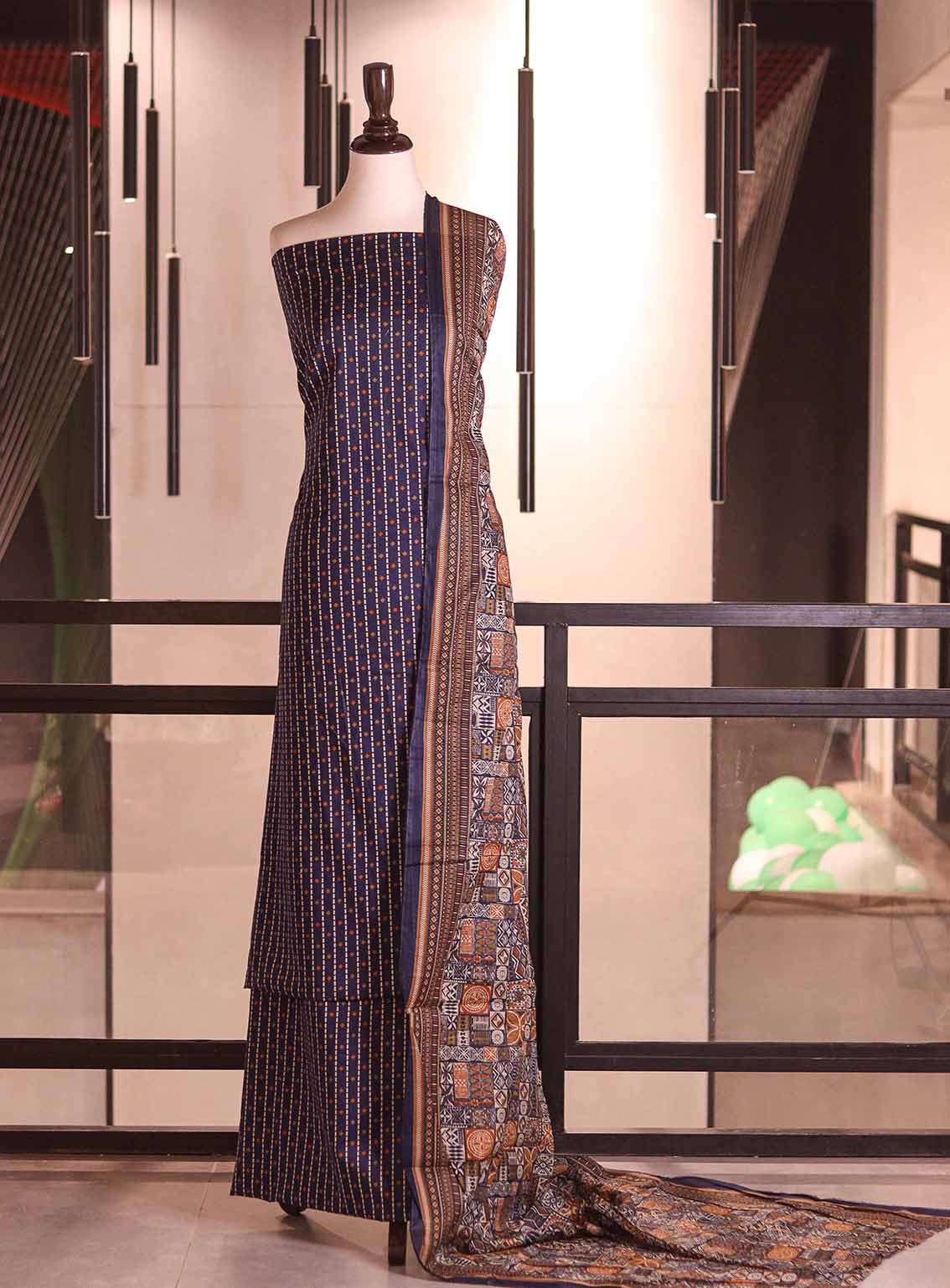 Bin Saeed Digital Printed Cotton 3 Piece Unstitched Suits BS26DPL D-ALL19