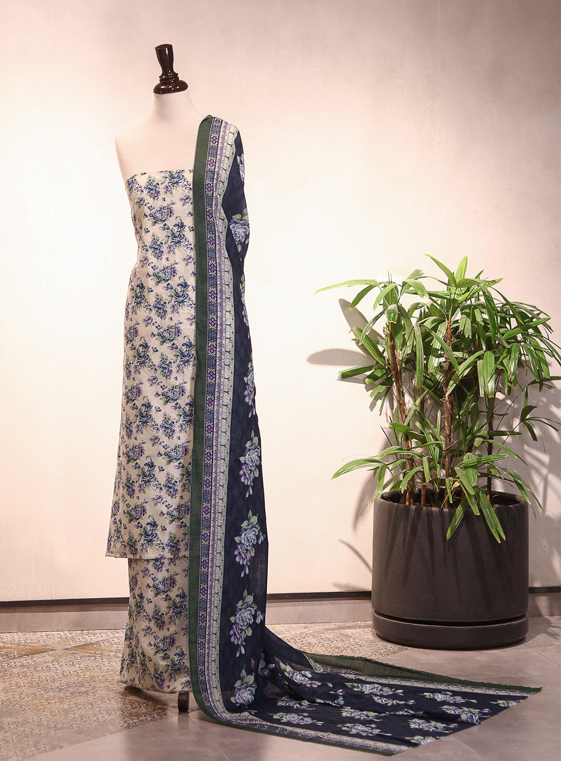 Bin Saeed Digital Printed Lawn 3 Piece Unstitched Suit BS26P D-ALL39