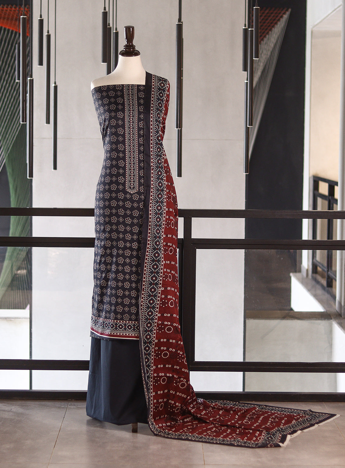 Bin Saeed Digital Printed Lawn 3 Piece Unstitched Suits BS26DPL D-190