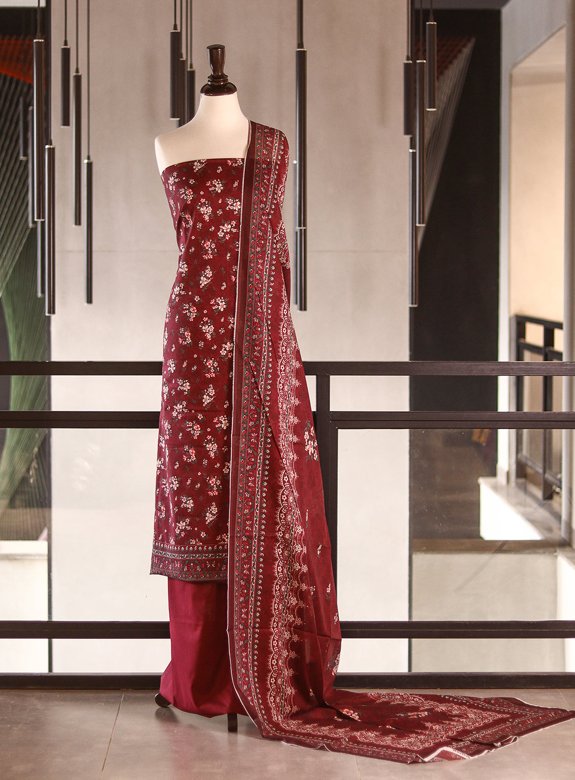 Bin Saeed Digital Printed Lawn 3 Piece Unstitched Suits BS26DPL D-514