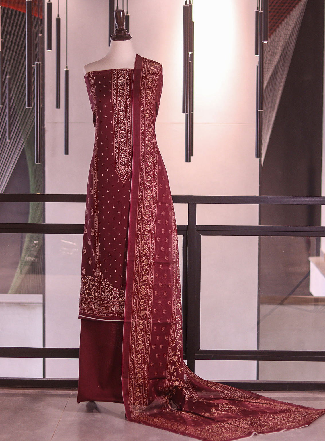 Bin Saeed Digital Printed Lawn 3 Piece Unstitched Suits BS26DPL D-626