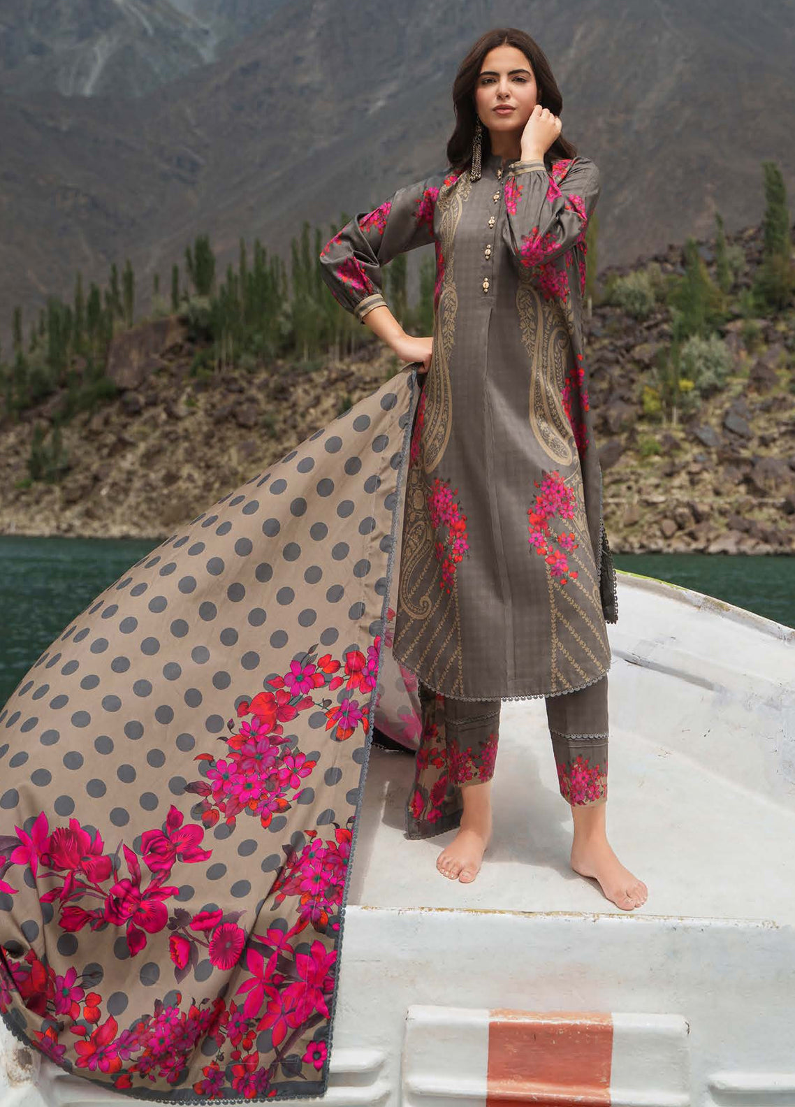 C-Prints By Charizma Printed Linen 3 Piece Unstitched Suit CH26CPL D-CPW6-04