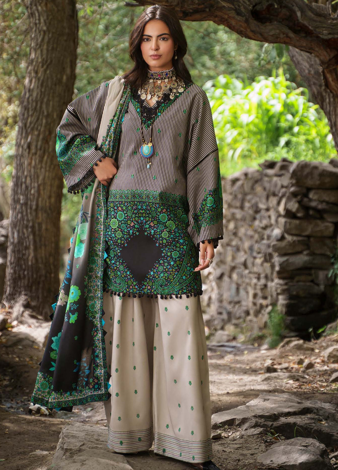C-Prints By Charizma Printed Linen 3 Piece Unstitched Suit CH26CPL D-CPW6-05