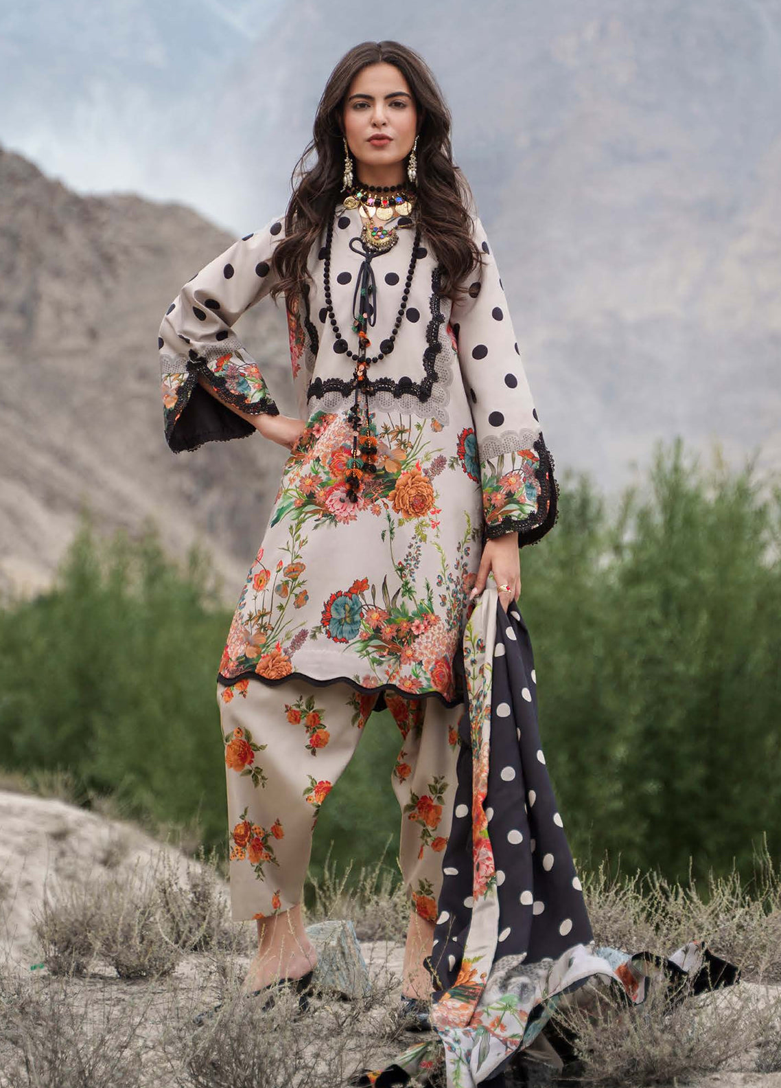 C-Prints By Charizma Printed Linen 3 Piece Unstitched Suit CH26CPL D-CPW6-07