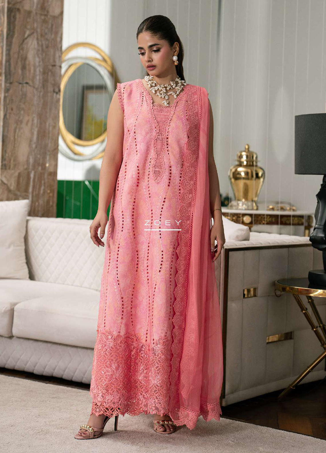 Carnation By Rang Rasiya Embroidered Lawn 3 Piece Unstitched Suit RR26CEE D-08 ZOEY