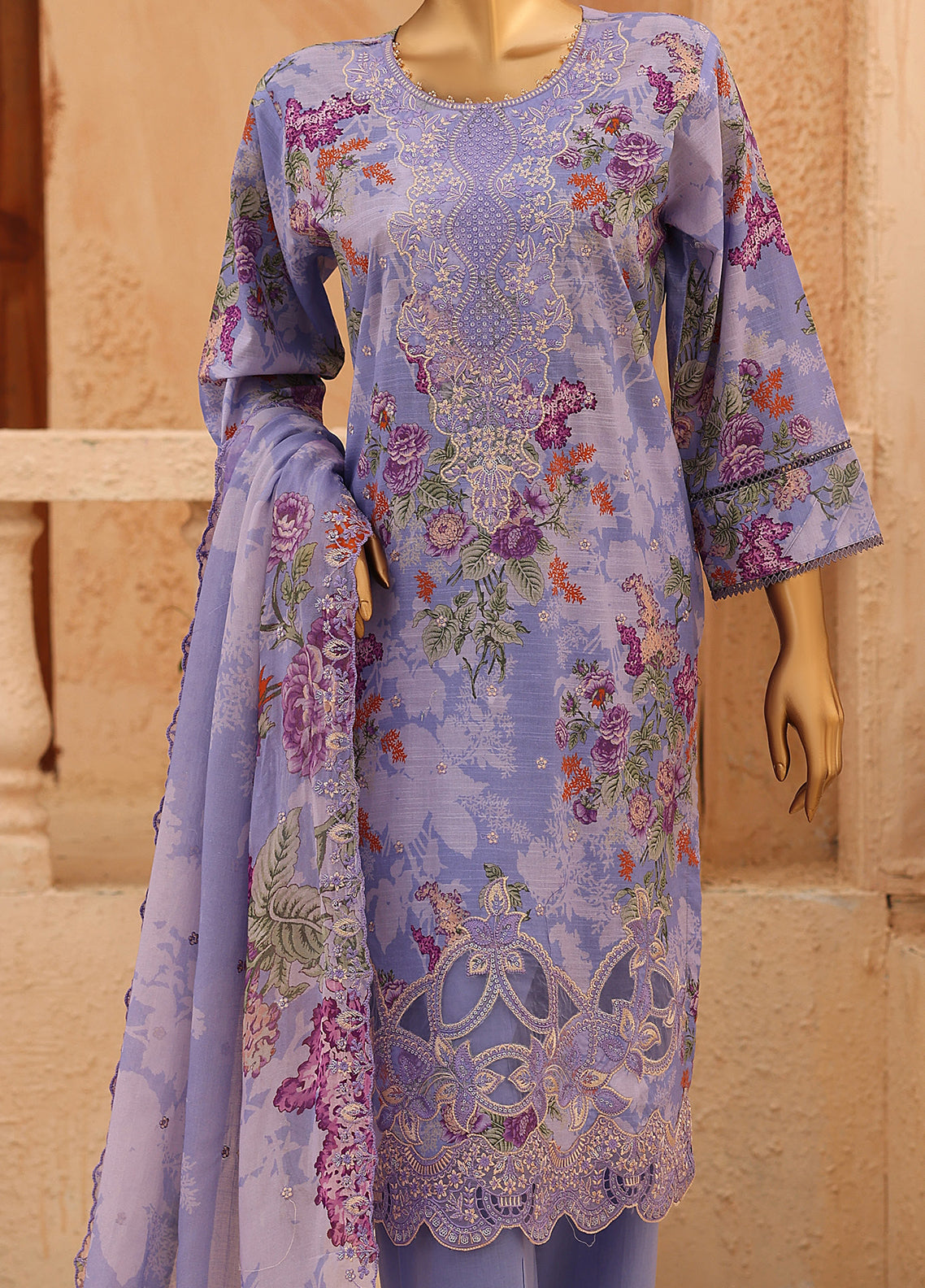 Casca By Schick Embroidered Lawn 3 Piece Unstitched Suit SDH26C D-05