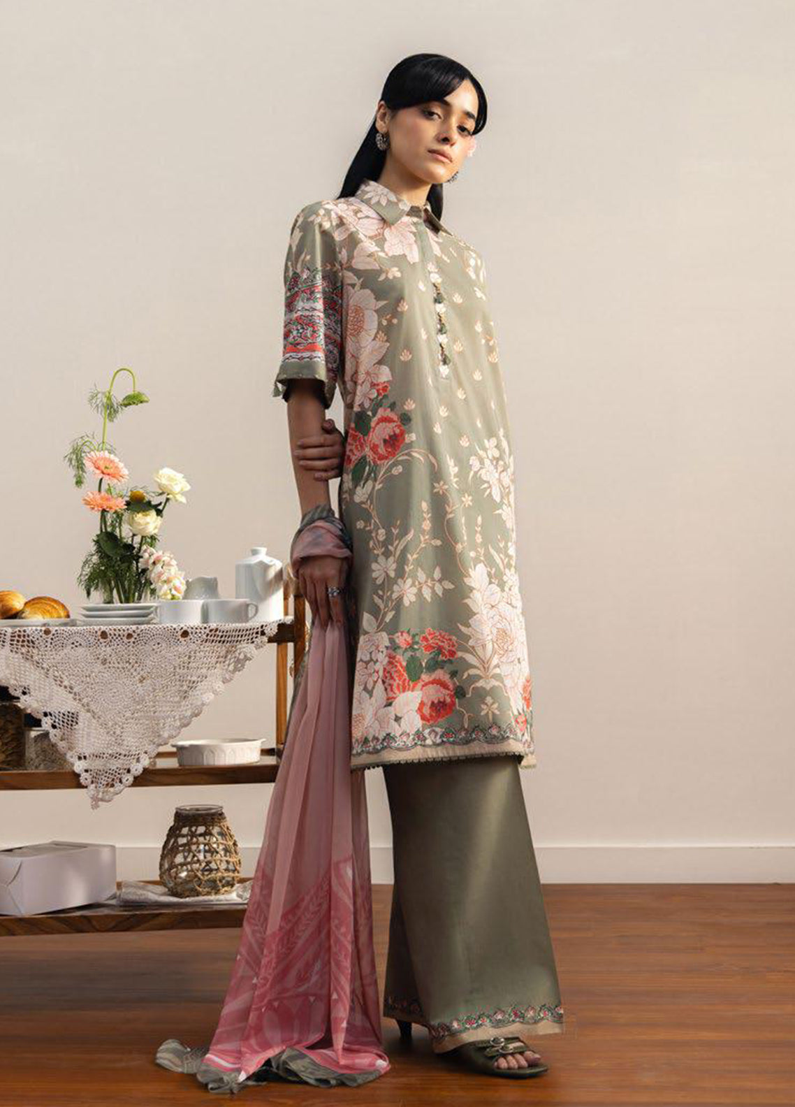 Coco By Zara Shahjahan Printed Lawn 3 Piece Unstitched Suit CZS26CPD2 D-ZEN 10A
