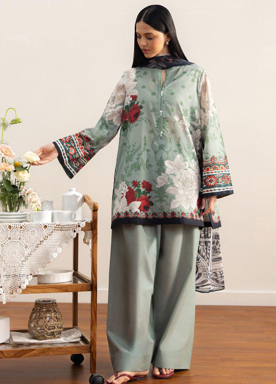 Coco By Zara Shahjahan Printed Lawn 3 Piece Unstitched Suit CZS26CPD2 D-ZEN 10B