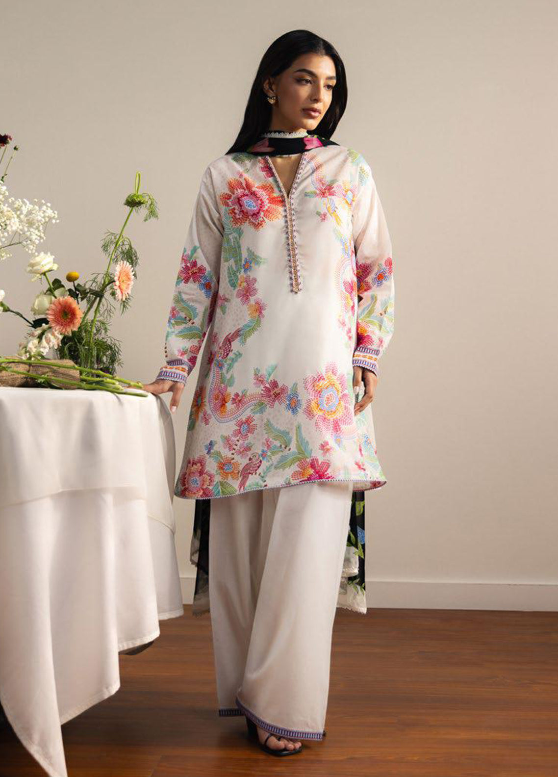 Coco By Zara Shahjahan Printed Lawn 3 Piece Unstitched Suit CZS26CPD2 D-ASAHI 2B