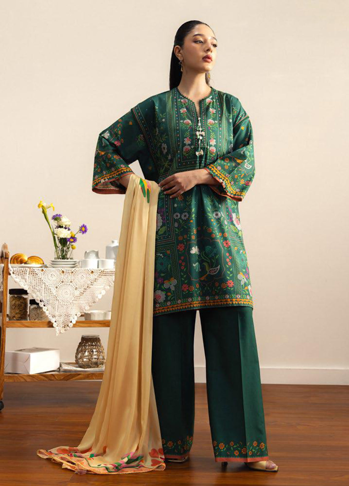 Coco By Zara Shahjahan Printed Lawn 3 Piece Unstitched Suit CZS26CPD2 D-TAKARA 7B