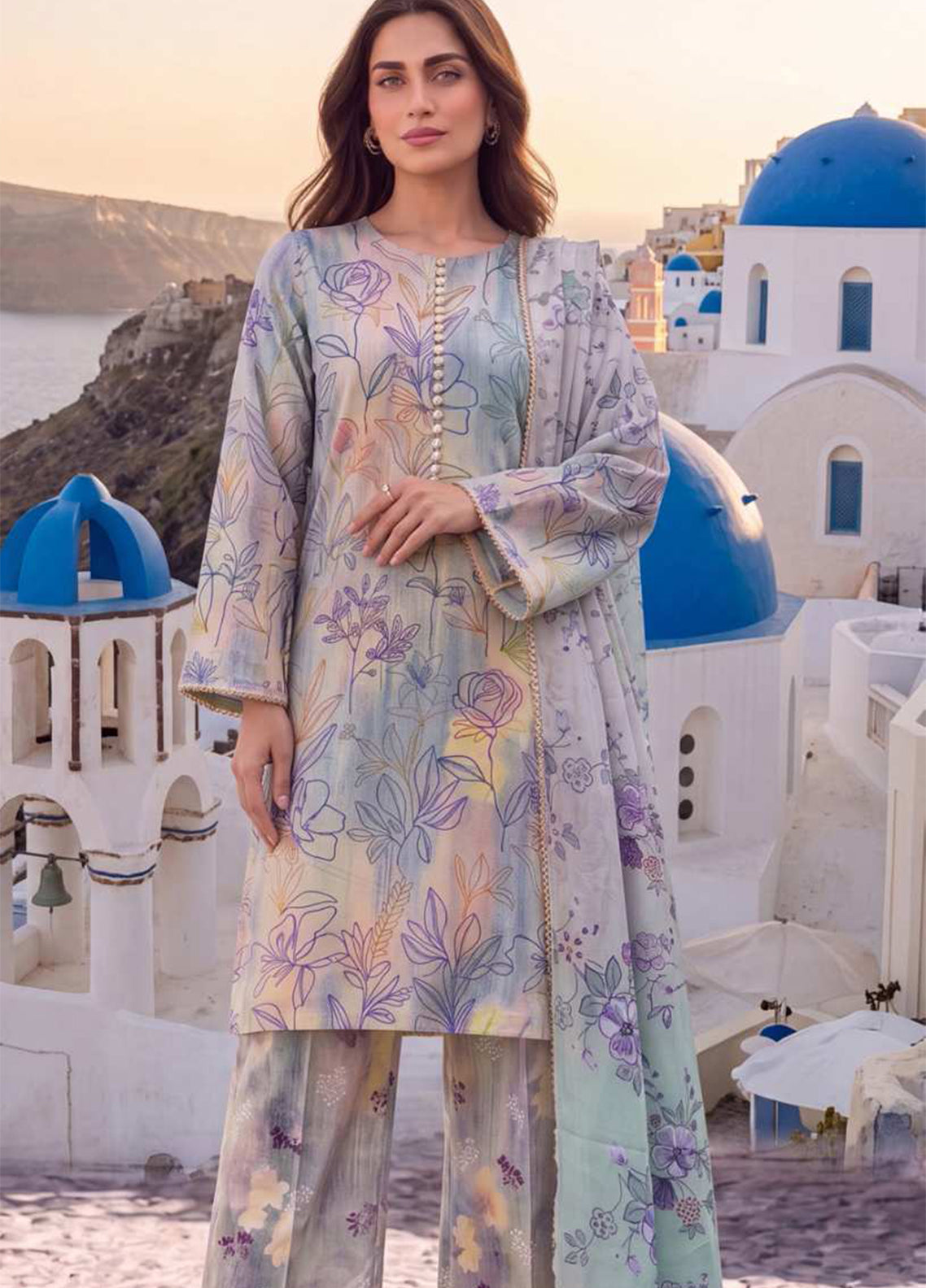 Coco Cords By Alzohaib Printed Lawn 3 Piece Unstitched Suit AZ26CCDV8 D-CC-07