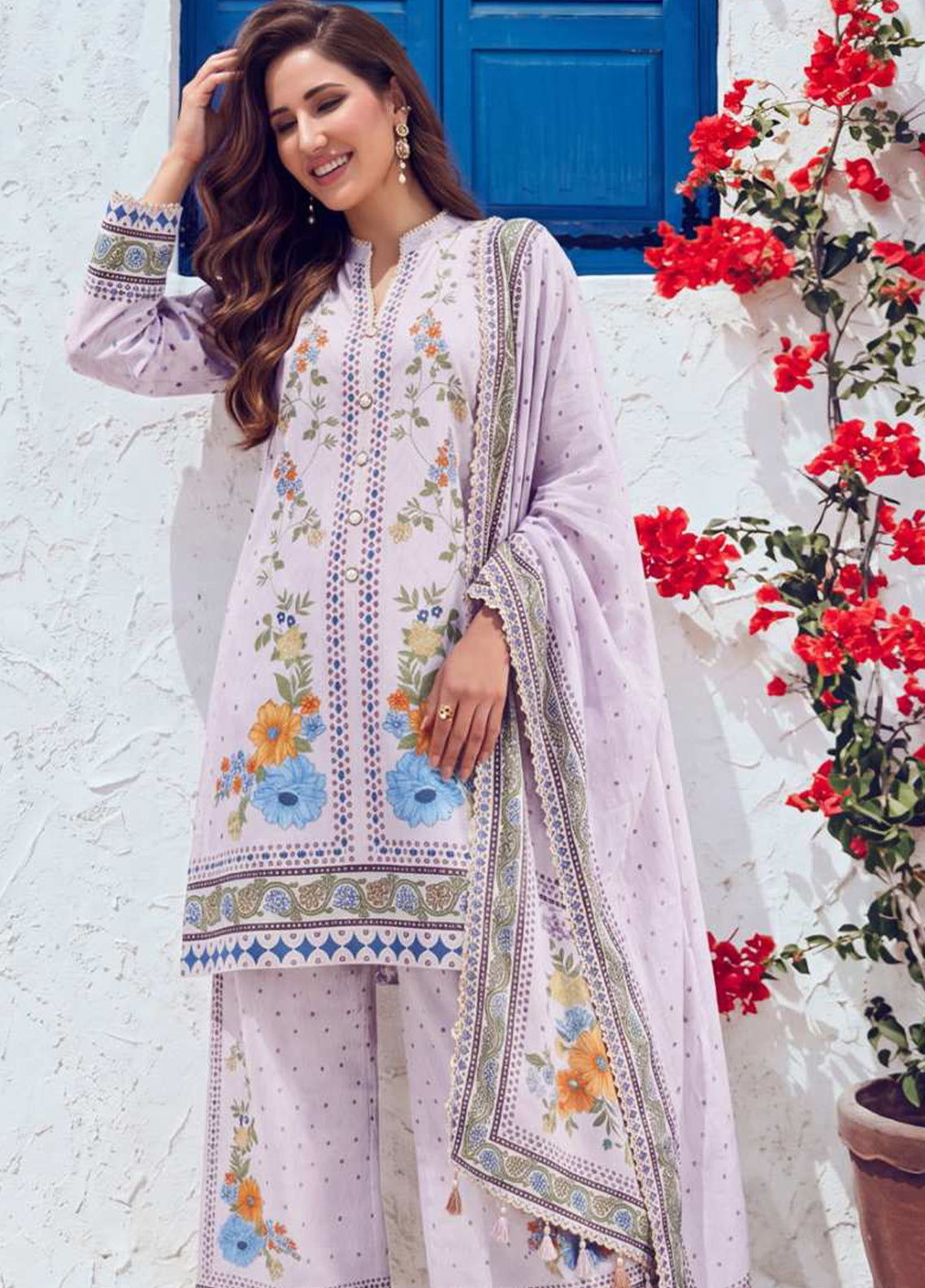 Coco Cords By Alzohaib Printed Lawn 3 Piece Unstitched Suit AZ26CCDV8 D-CC-10