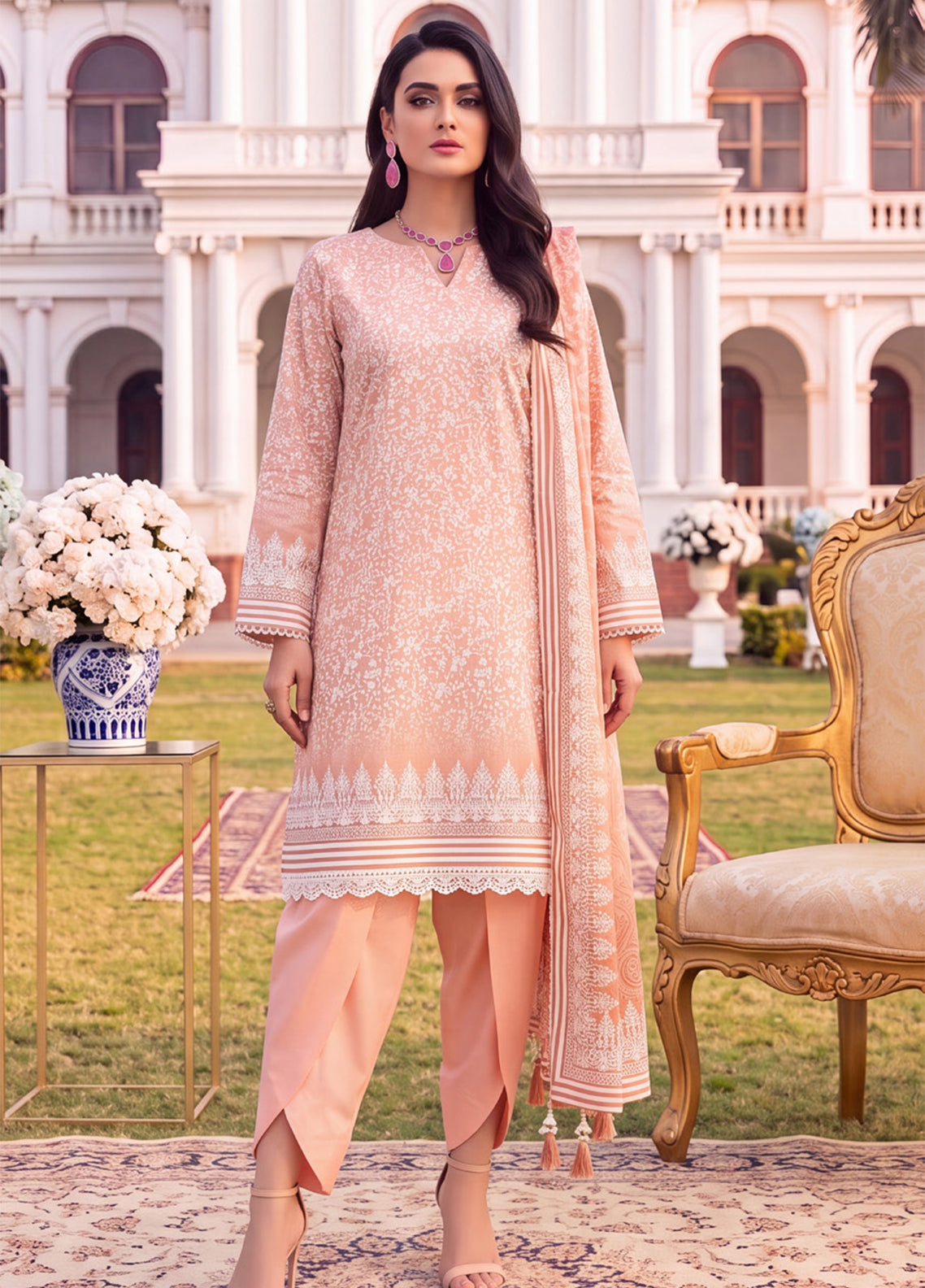 Colors By Alzohaib Digital Printed Lawn 3 Piece Unstitched Suit AZ26CDPV4 D-CDP-09