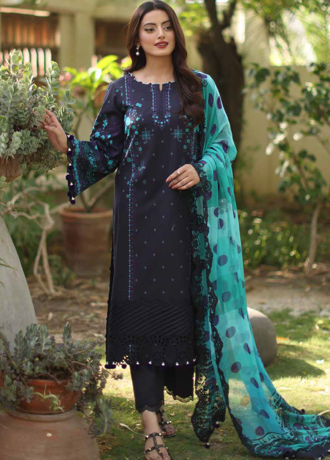 Combination By Charizma Embroidered Lawn 3 Piece Unstitched Suit CH26CELV1 D-CC-01