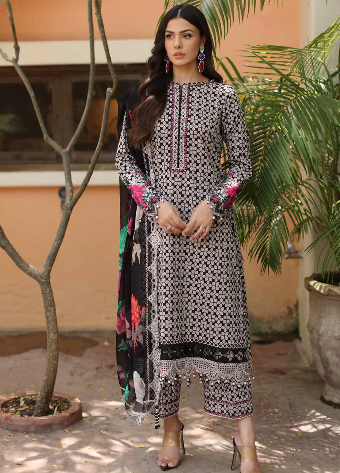 Combination By Charizma Embroidered Lawn 3 Piece Unstitched Suit CH26CELV1 D-CC-08