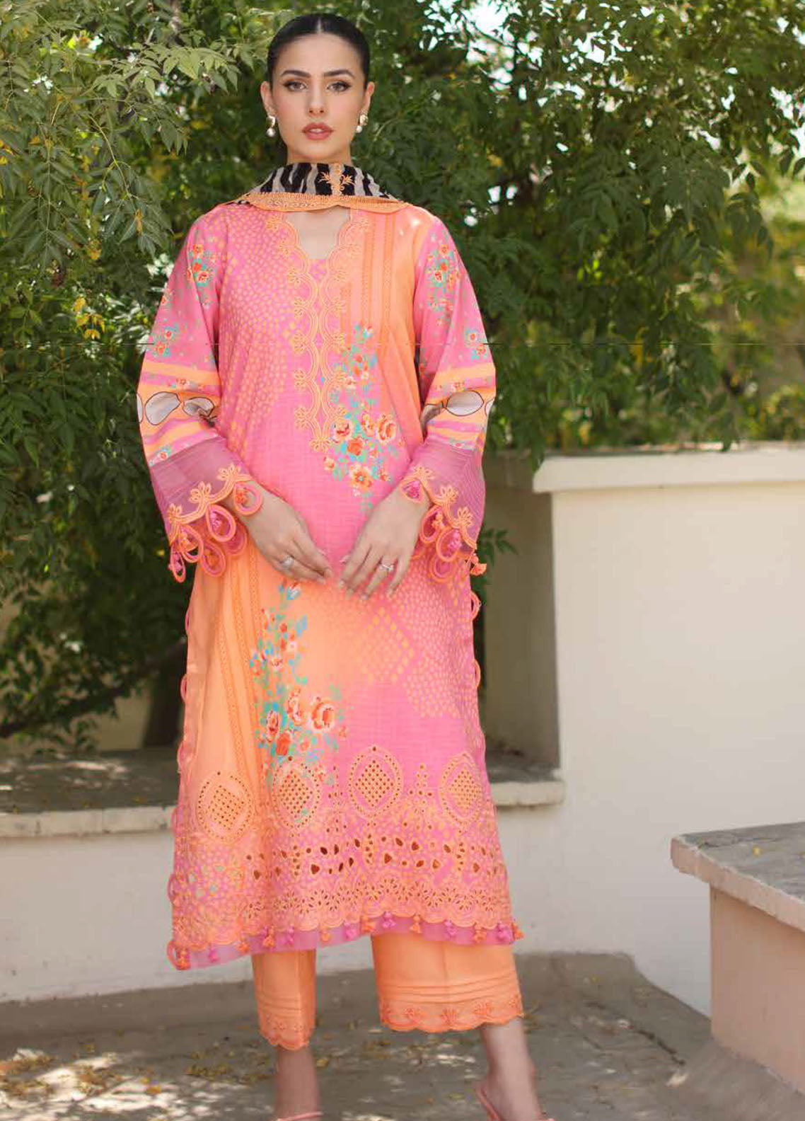 Combination By Charizma Embroidered Lawn 3 Piece Unstitched Suit CH26CELV1 D-CC-10