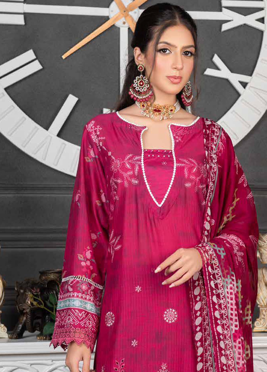 Crimson By Noorjahan Embroidered Lawn 3 Piece Unstitched Suit NJ26CEL D-12