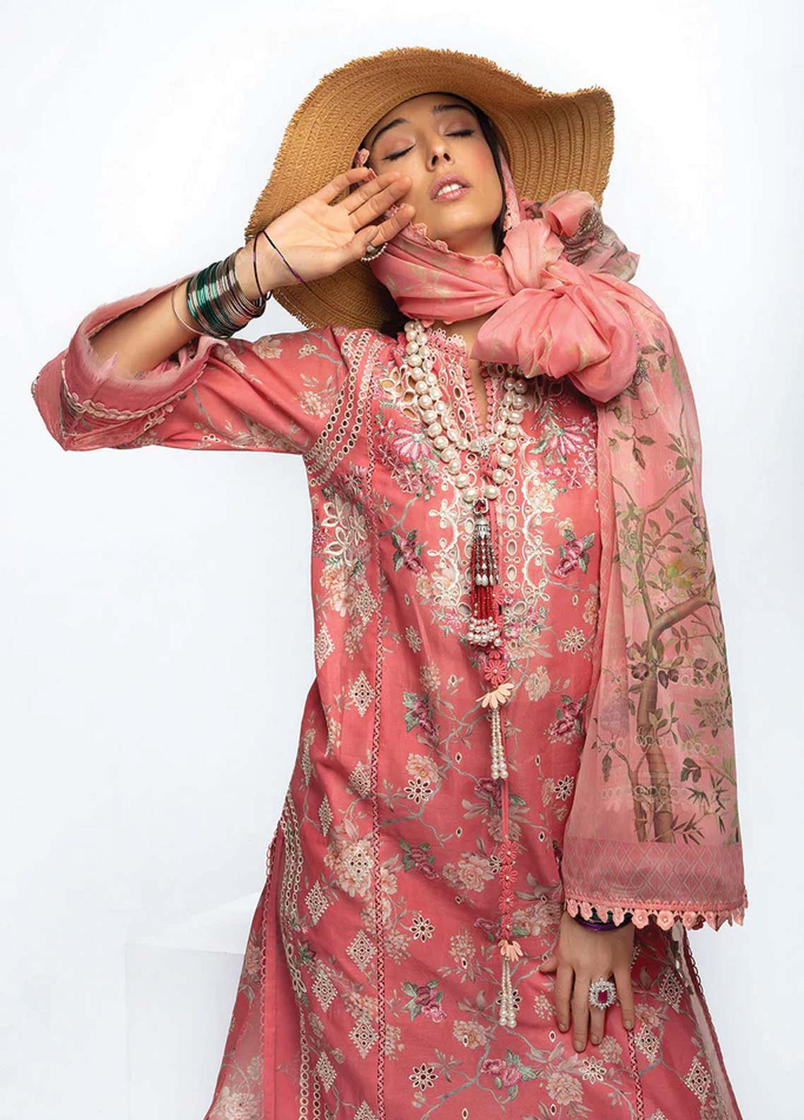 D#4A Sobia Nazir Vital Emb Lawn Collection 623 V-2