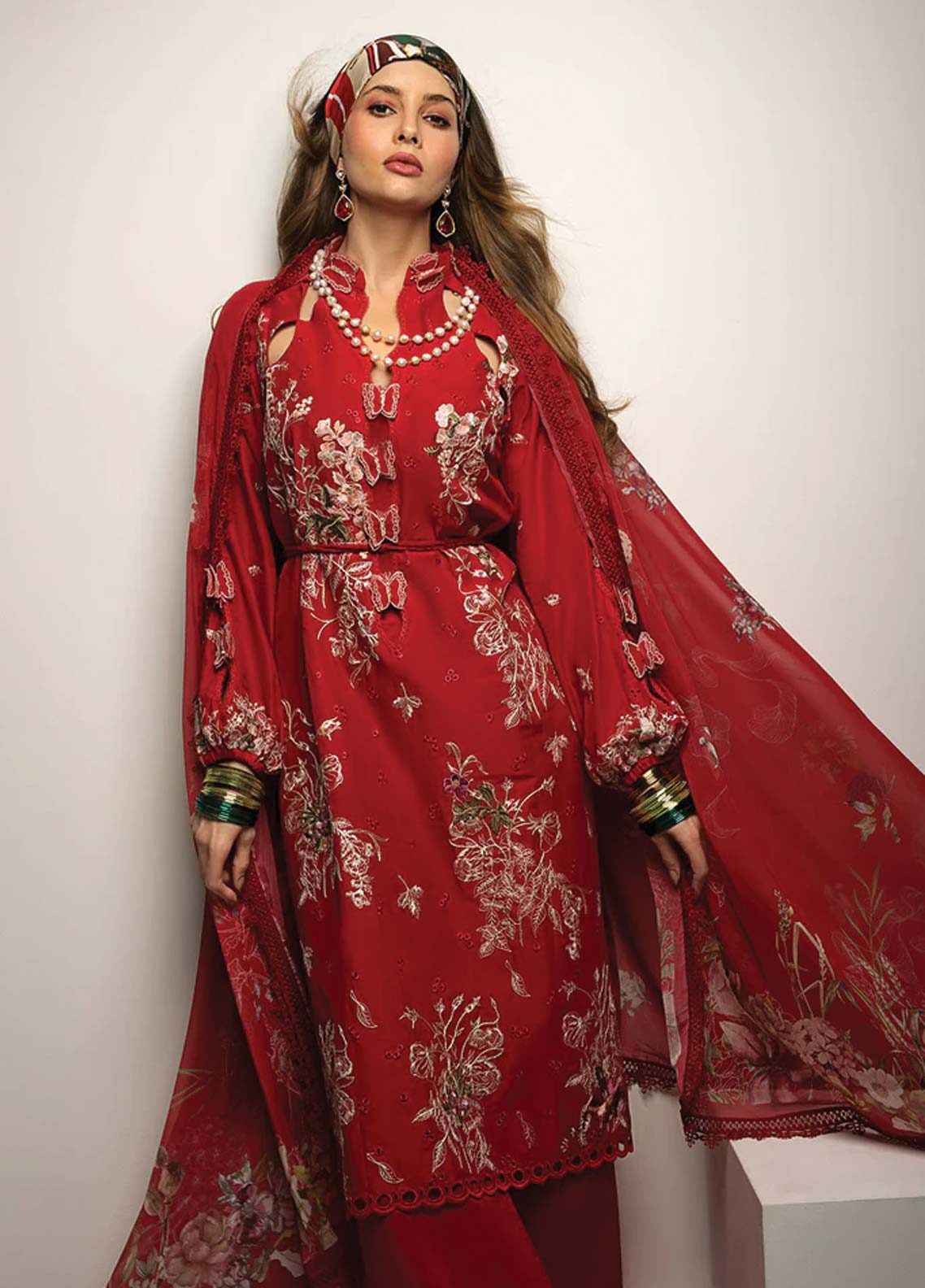 D#7A Sobia Nazir Vital Emb Lawn Collection 623 V-2