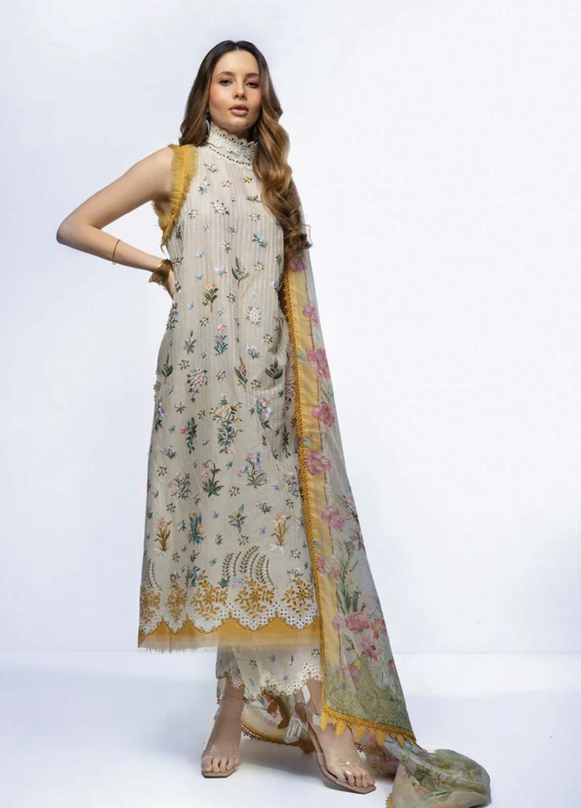 D#8B Sobia Nazir Vital Emb Lawn Collection 623 V-2