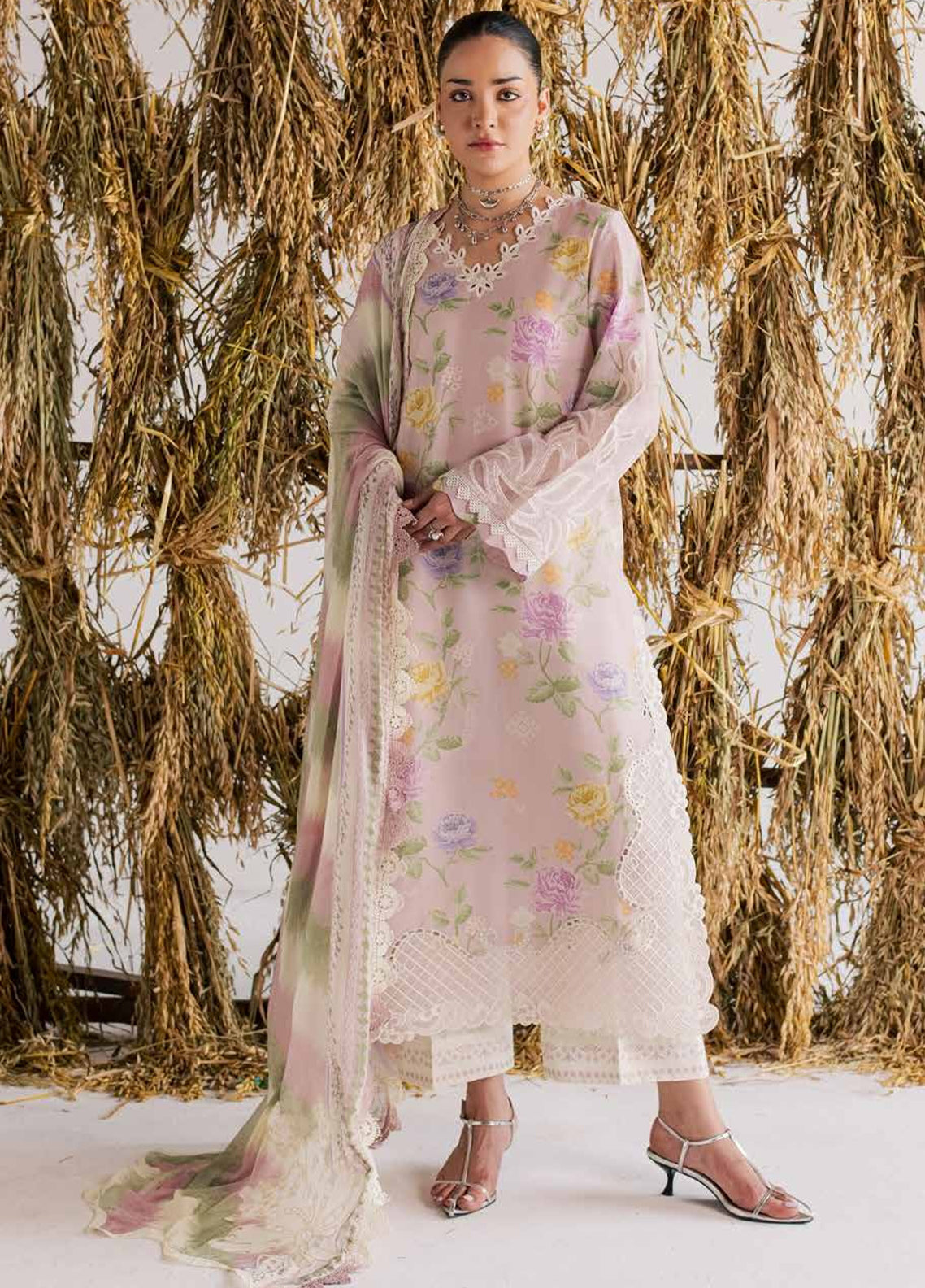 Daily Delights By Nureh Embroidered Lawn 3 Piece Unstitched Suit NU26DD D-DD-36