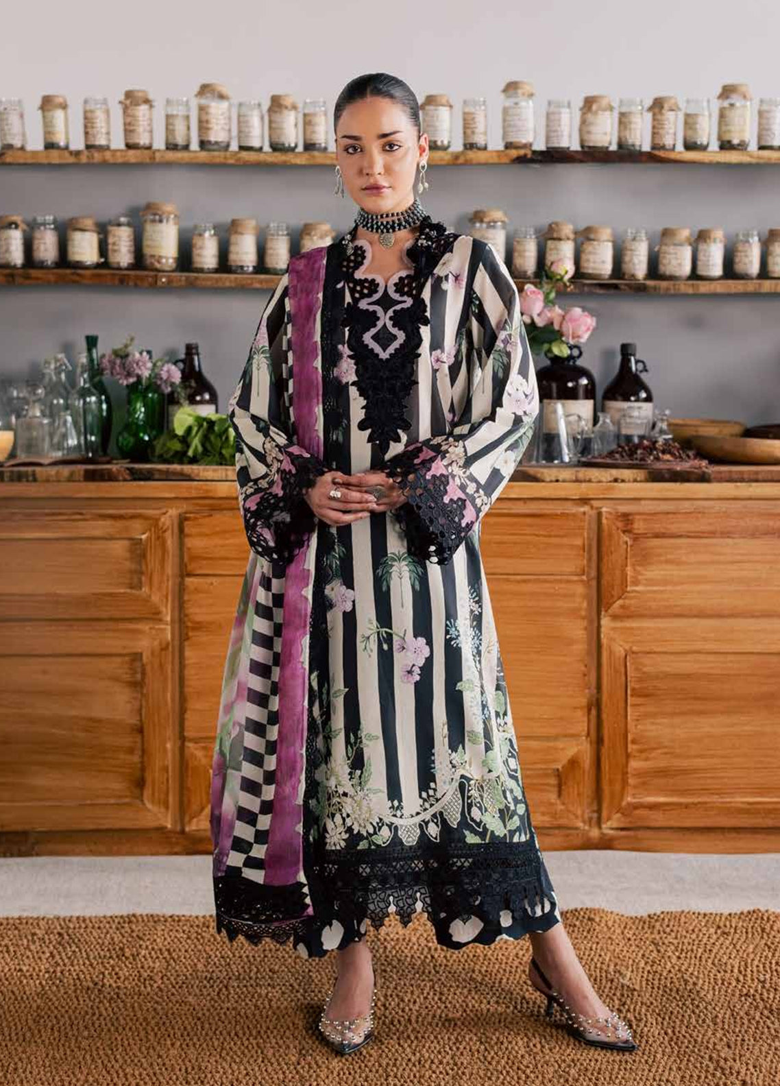 Daily Delights By Nureh Embroidered Lawn 3 Piece Unstitched Suit NU26DD D-DD-38