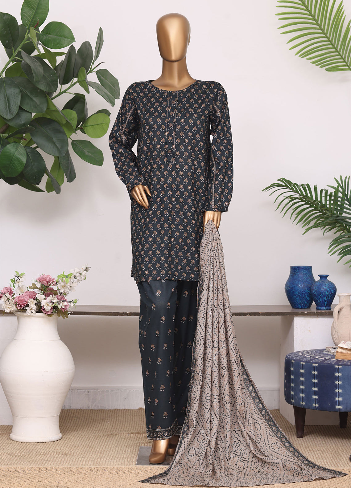 Daily Wear By HZ Textiles Printed Lawn 3 Piece Stitched Suit HZ26DWP D-LPT-D-2602