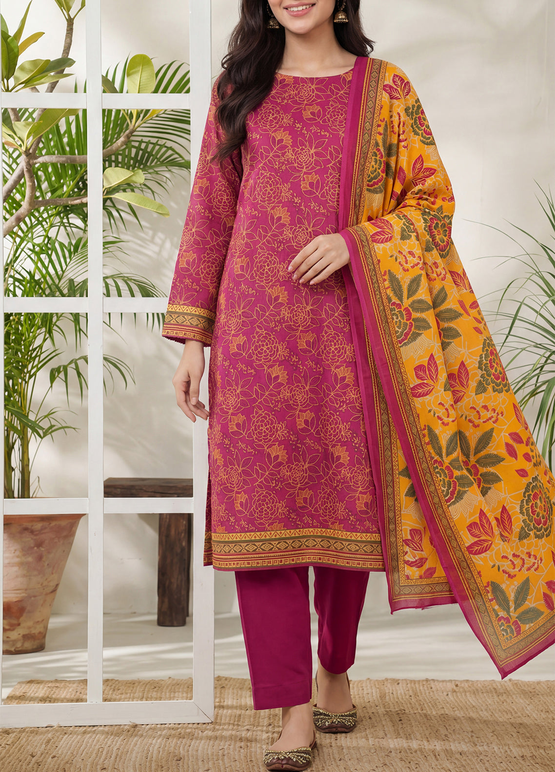 Daman By VS Textile Exclusive Printed Lawn 3 Piece Unstitched Suit VS26DEP D-845