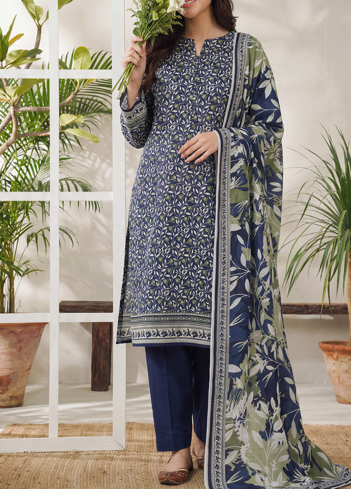 Daman By VS Textile Printed Lawn 3 Piece Unstitched Suit VS26DV3 D-841