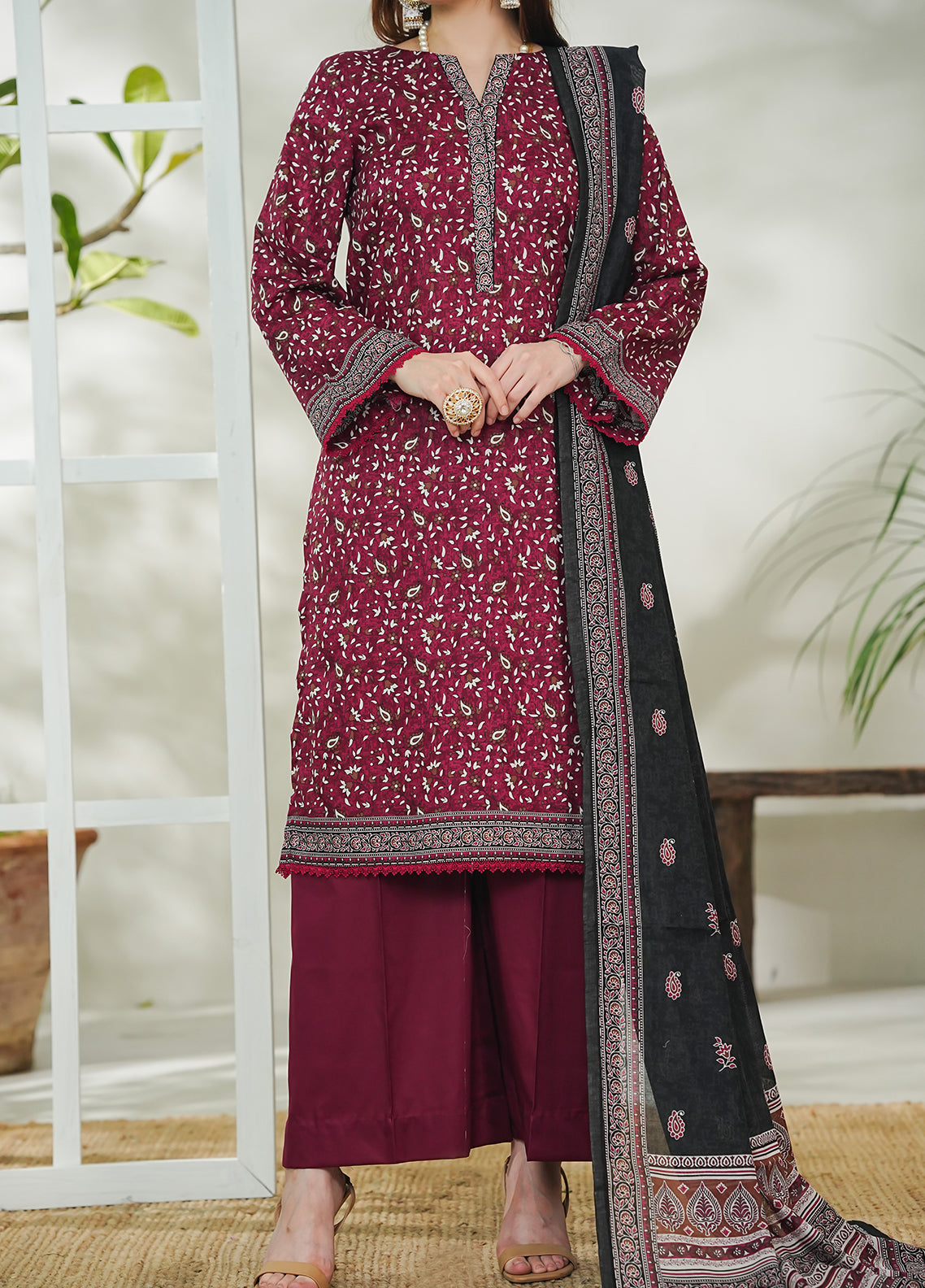 Daman By VS Textile Printed Lawn 3 Piece Unstitched Suit VS26DV3 D-846