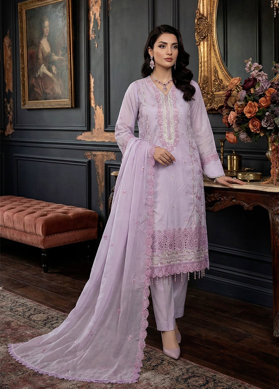 Dastaan By Noorjahan Embroidered Lawn 3 Piece Unstitched Suit NJ26DT D-05