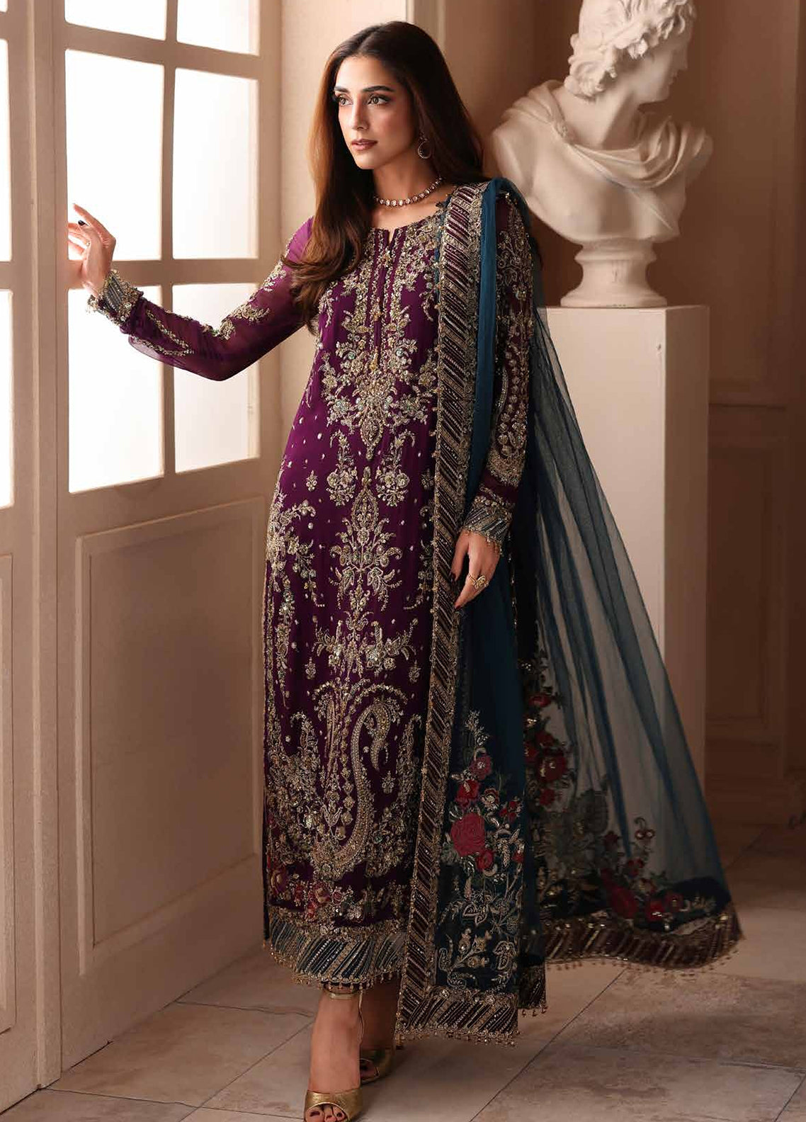 Dastan-E-Jashan By Charizma Luxury Embroidered Chiffon 3 Piece Unstitched Suit CH26DJLCV1 D-DWJ6-01