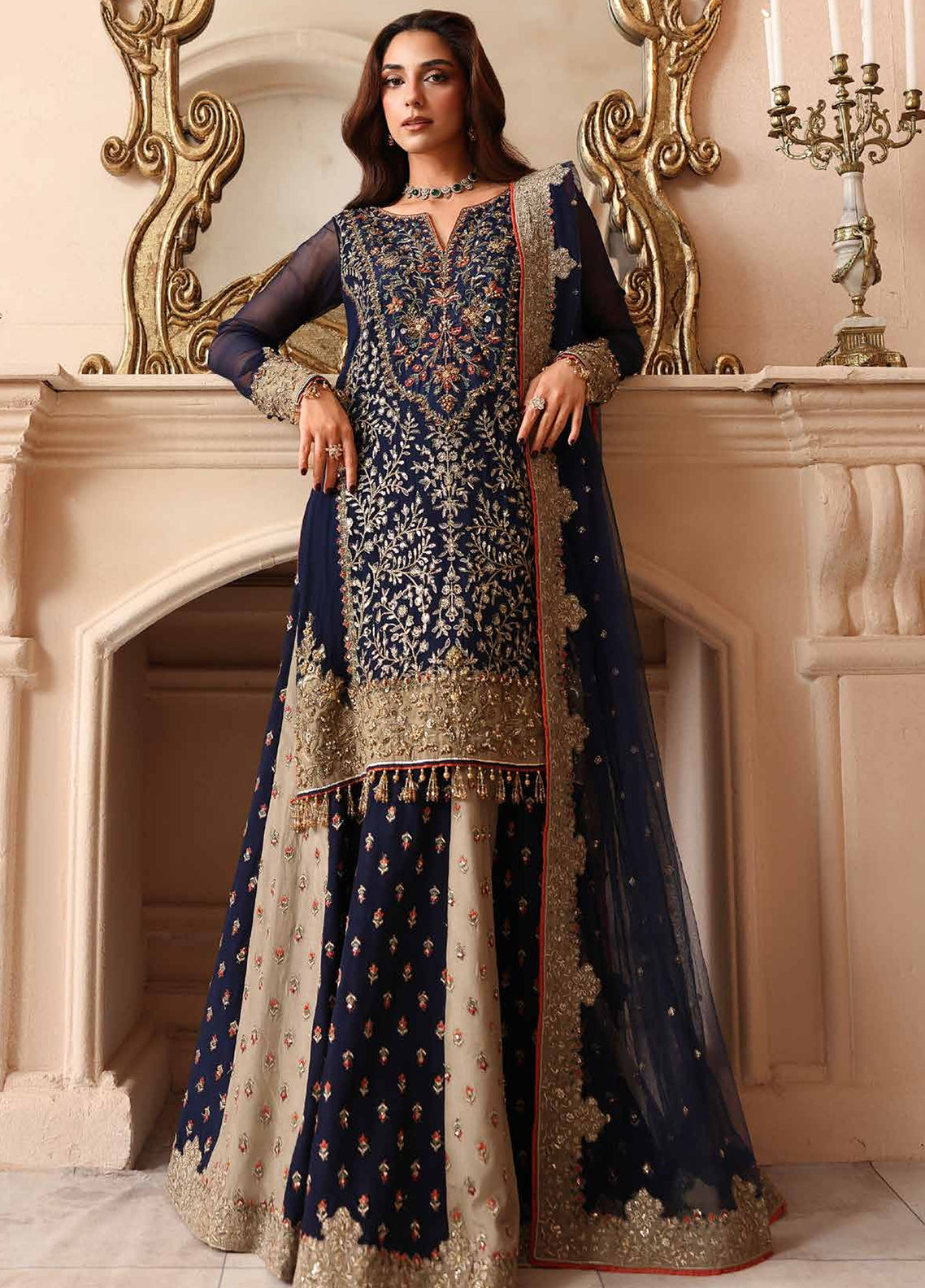Dastan-E-Jashan By Charizma Luxury Embroidered Chiffon 3 Piece Unstitched Suit CH26DJLCV1 D-DWJ6-02