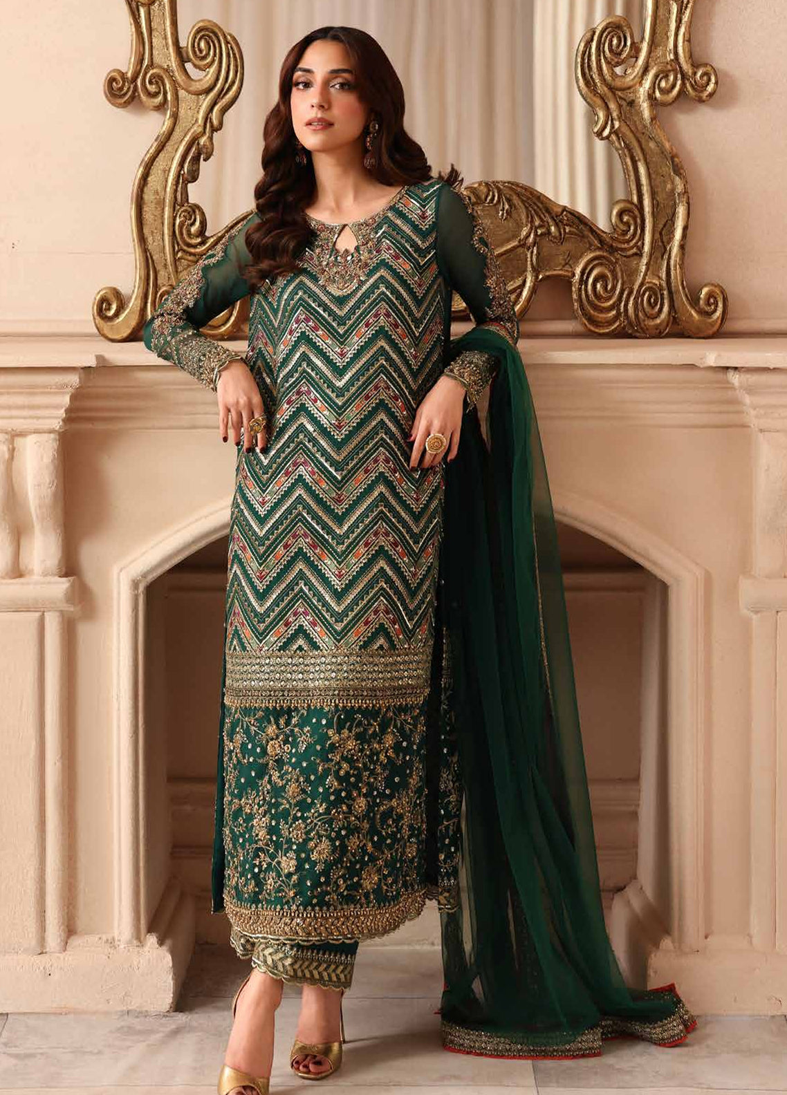 Dastan-E-Jashan By Charizma Luxury Embroidered Chiffon 3 Piece Unstitched Suit CH26DJLCV1 D-DWJ6-07