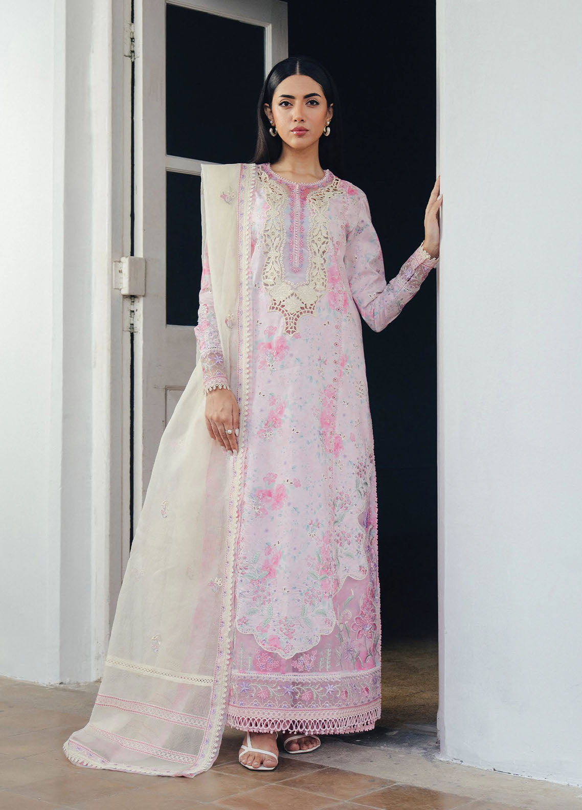 Daybreak By Afrozeh Embroidered Lawn 3 Piece Unstitched Suit AF26DB D-FWU-0012 SKYDUST