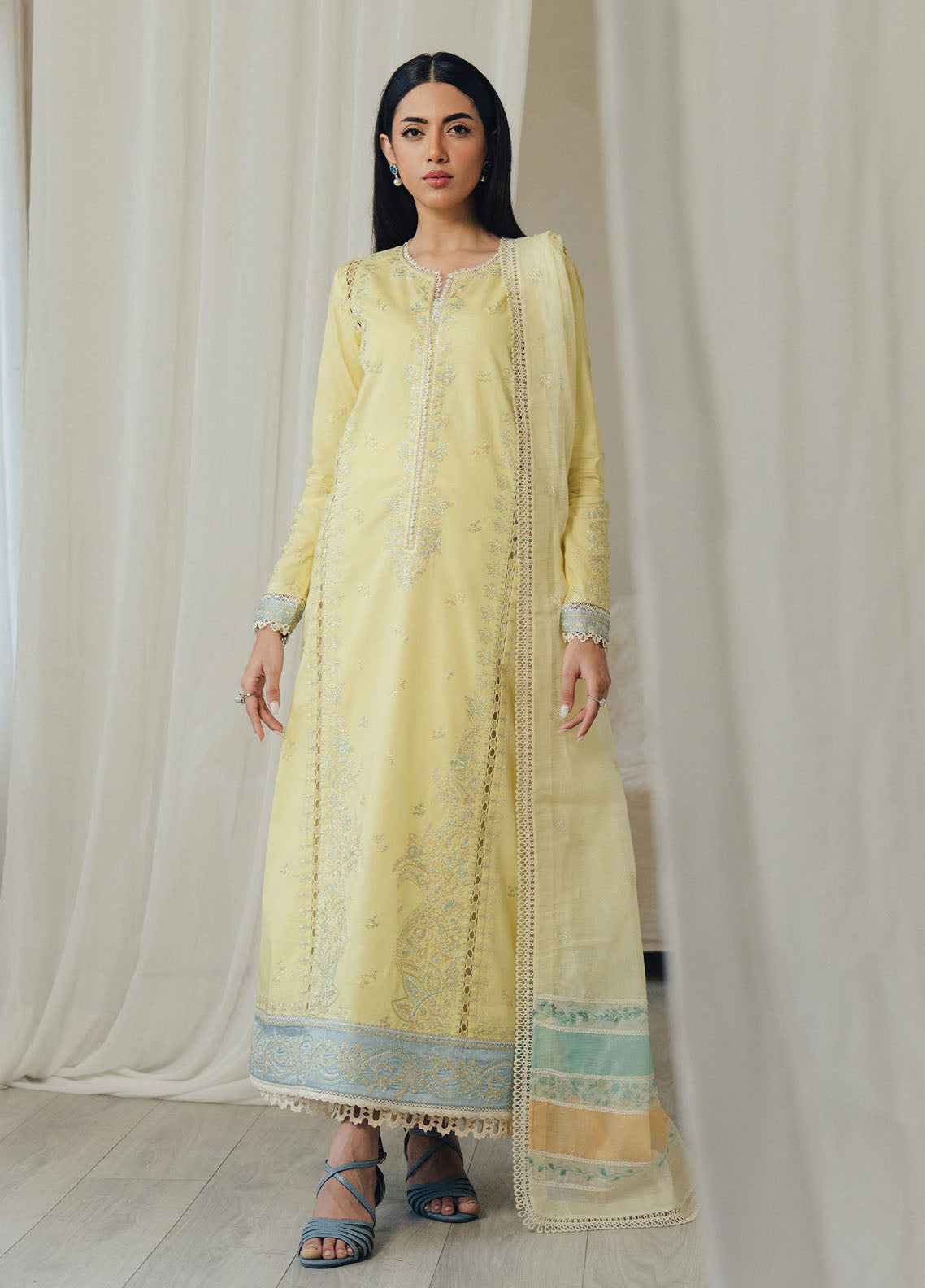 Daybreak By Afrozeh Embroidered Lawn 3 Piece Unstitched Suit AF26DB D-FWU-0016 DAYGLOW