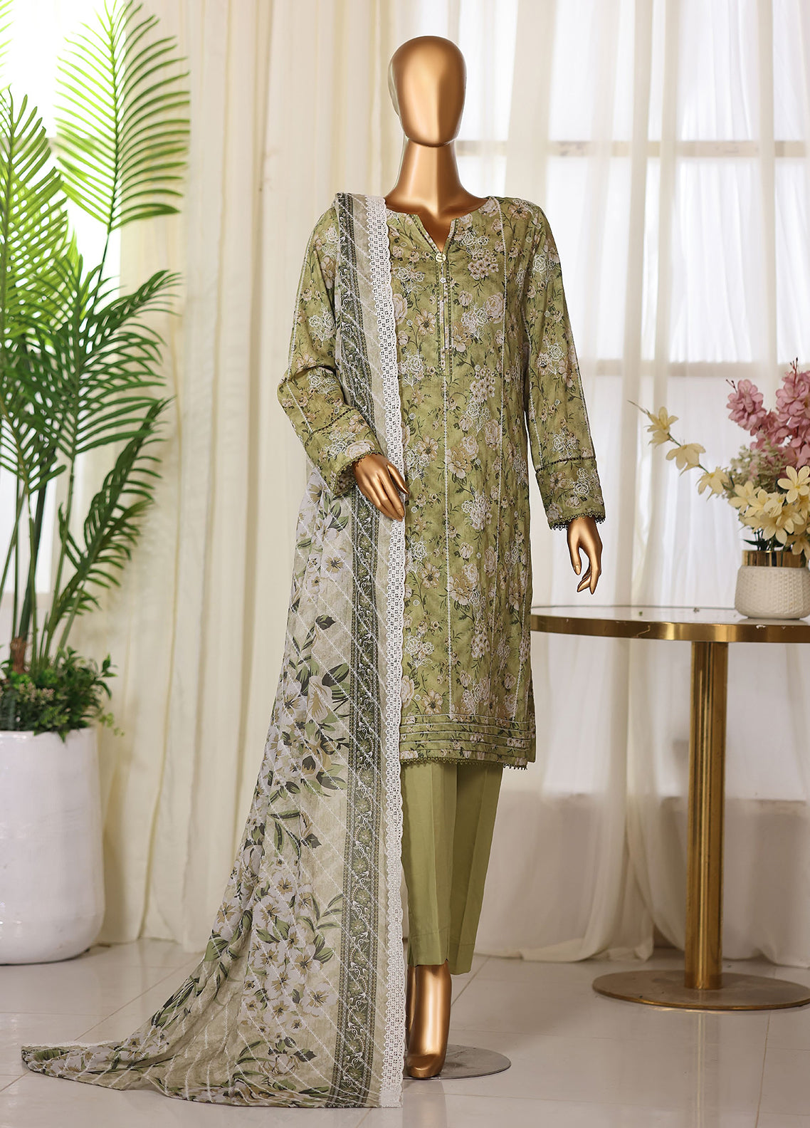 Dhagakari By HZ Textile Embroidered Lawn 3 Piece Unstitched Suit HZ26DEV3 D-DEC-11069