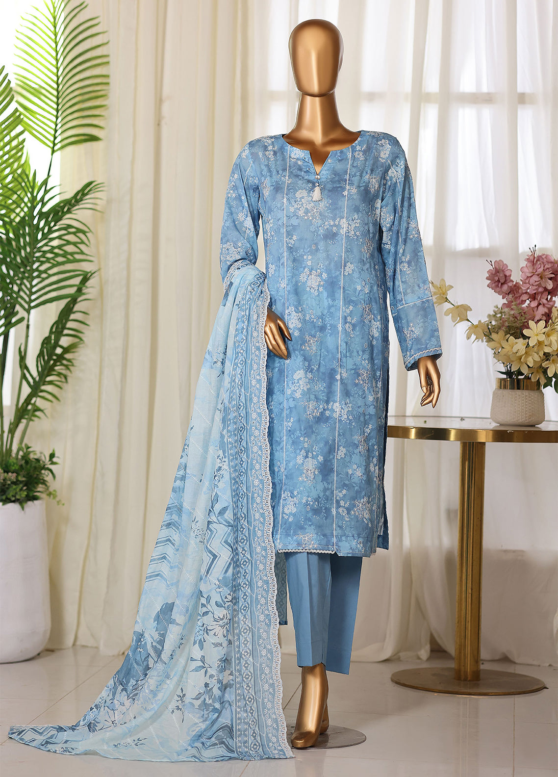 Dhagakari By HZ Textile Embroidered Lawn 3 Piece Unstitched Suit HZ26DEV3 D-DEC-11074