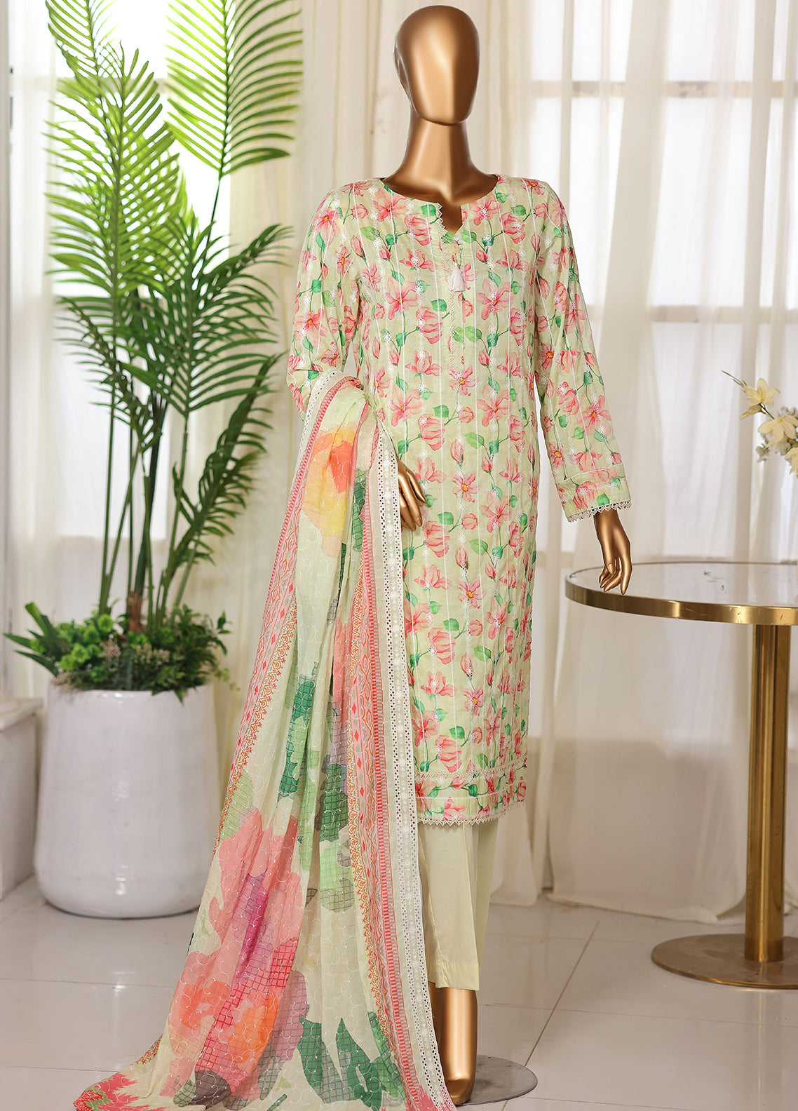 Dhagakari By HZ Textile Embroidered Lawn 3 Piece Unstitched Suit HZ26DEV3 D-DEC-11075